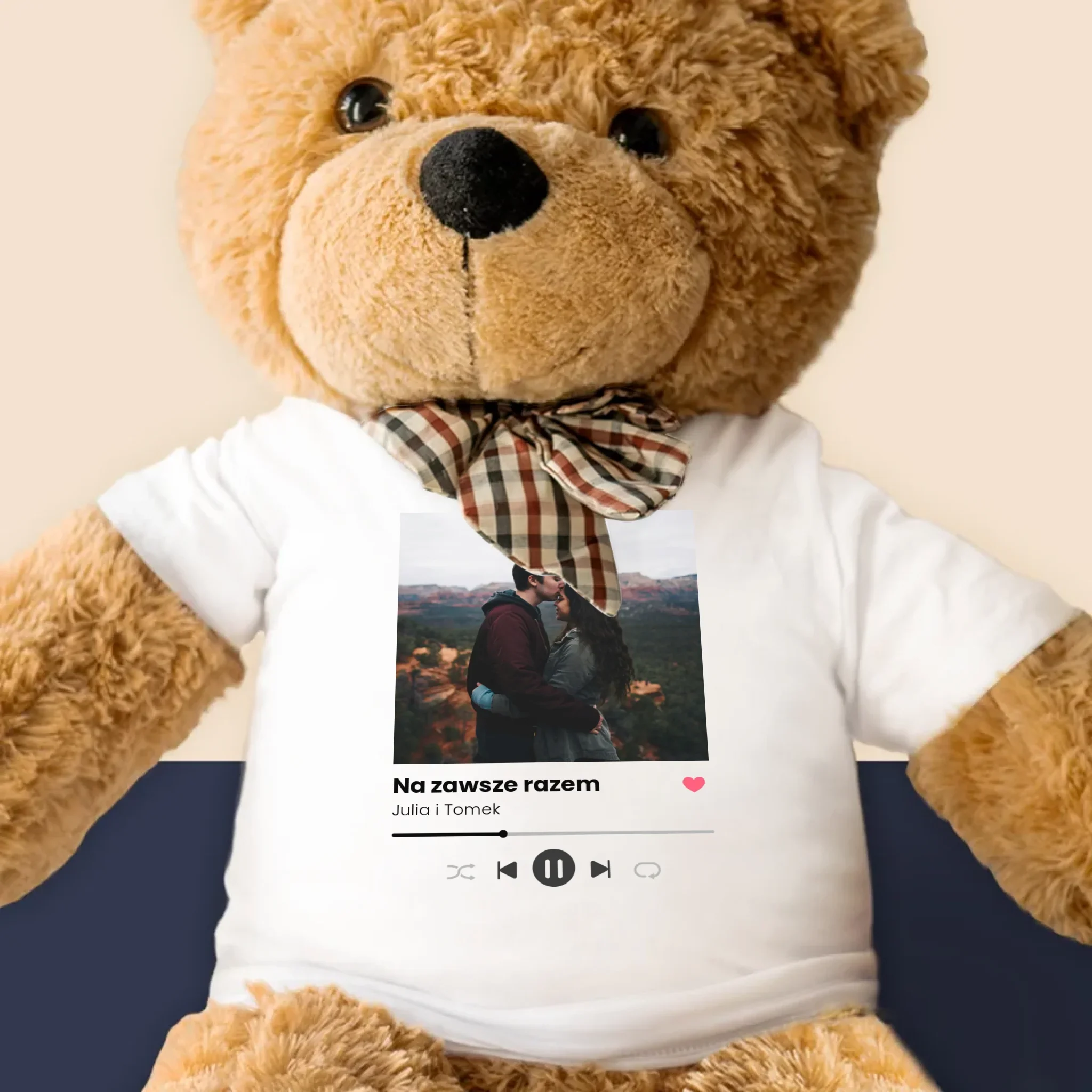 Zdjęcie i Podpis: Spotify Z Twoim Zdjęciem - Pluszowy Miś 90 cm - Image 2