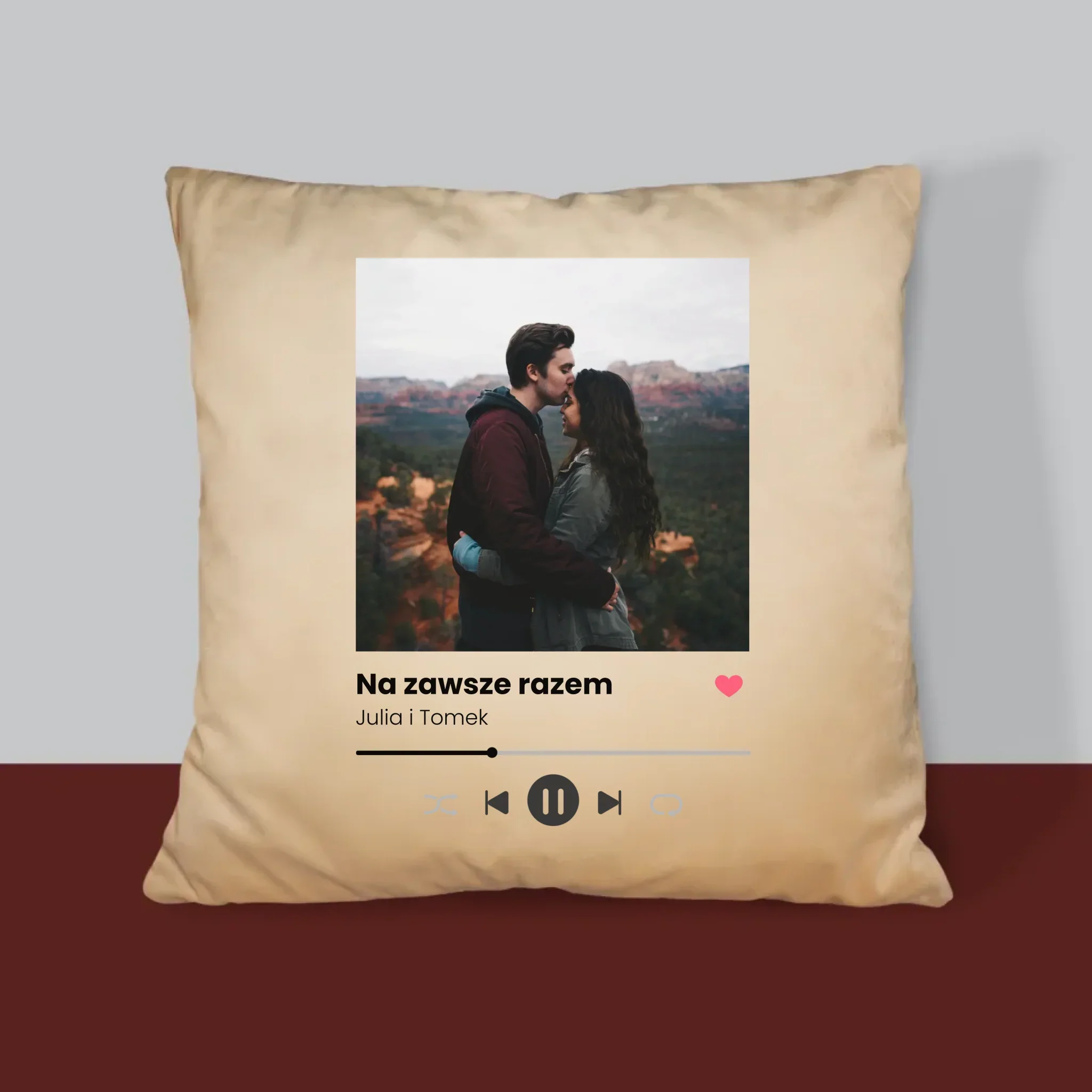 Zdjęcie i Podpis: Spotify Z Twoim Zdjęciem - Poduszka z Nadrukiem - Image 4
