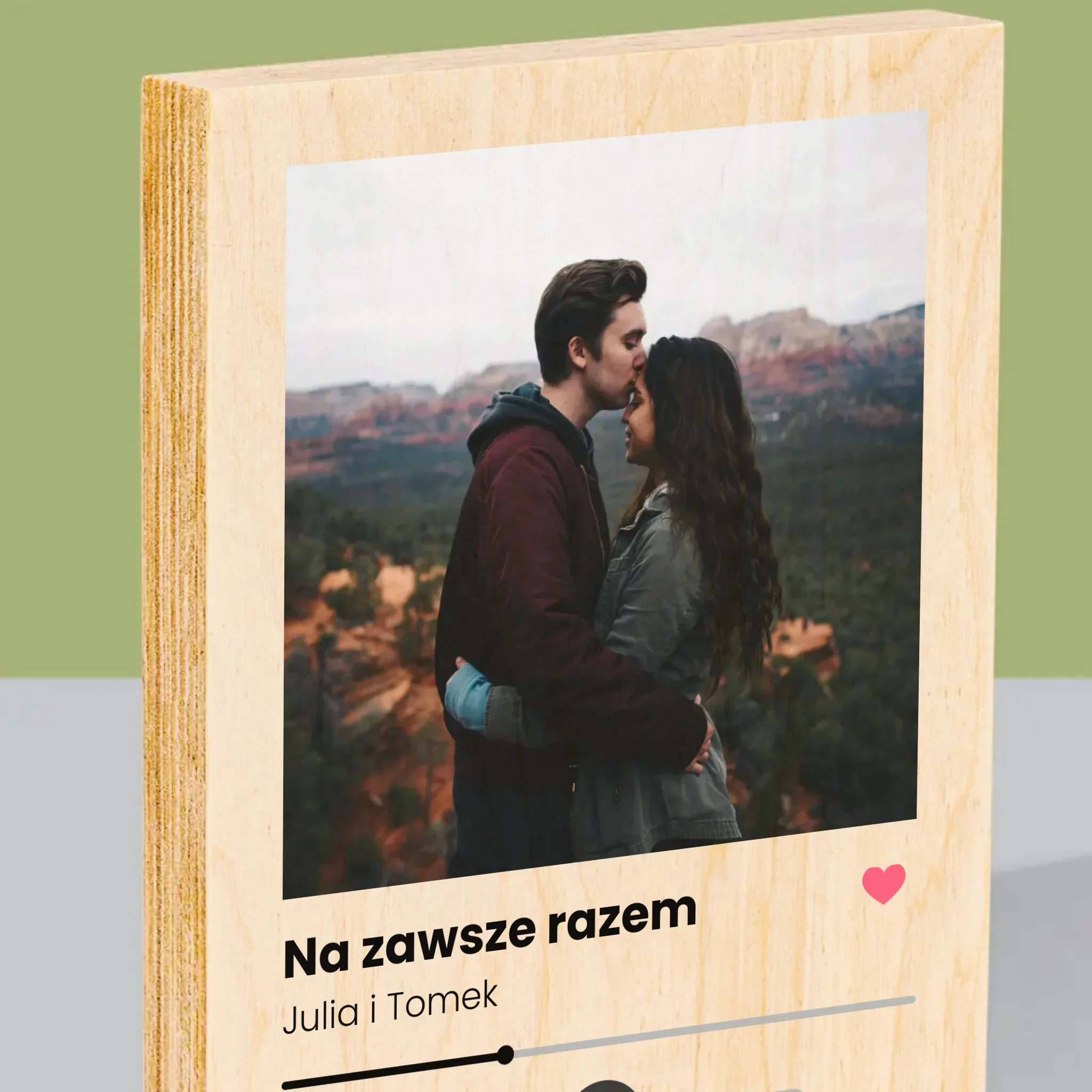 Zdjęcie i Podpis: Spotify Z Twoim Zdjęciem - Wydruk Na Drewnie - Image 2