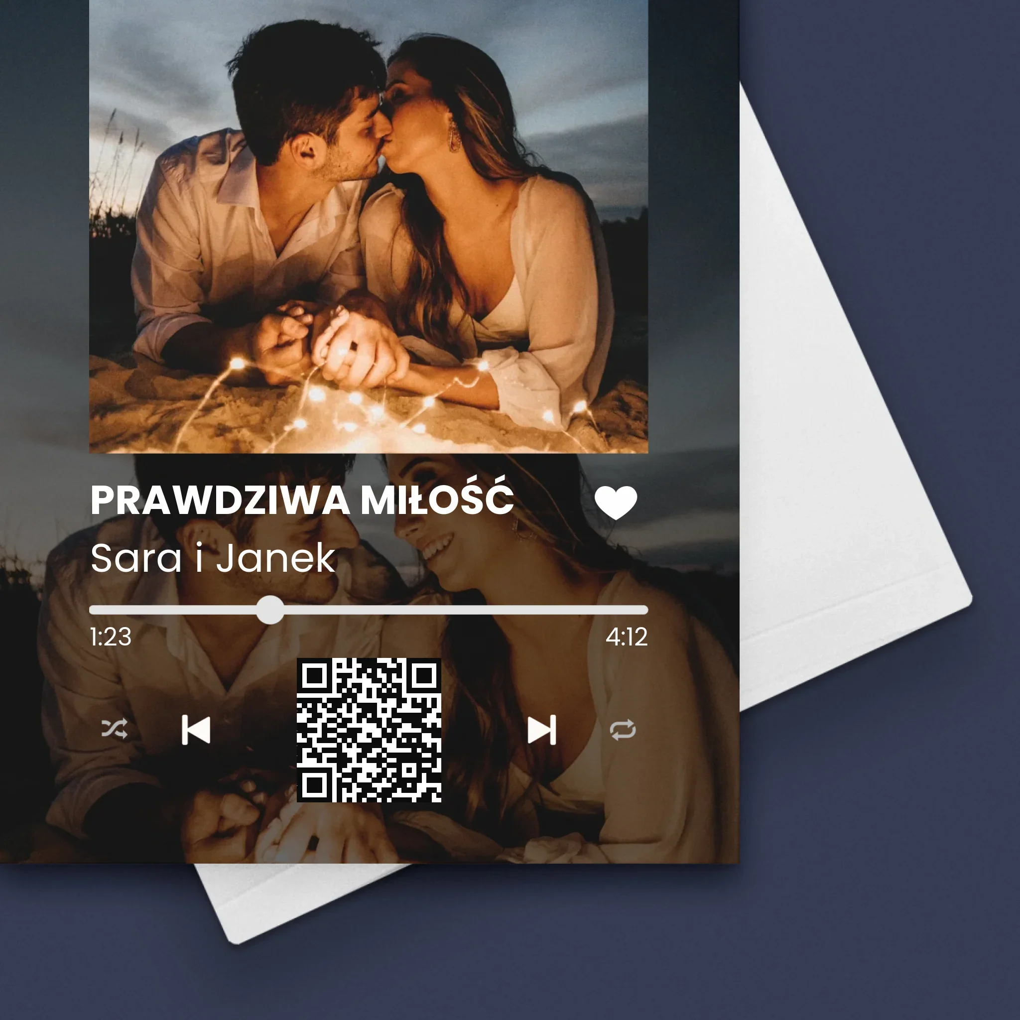 Zdjęcie i Podpis: Spotify z Twoimi Zdjęciami i Kodem Qr - Kartka z Życzeniami - Image 4