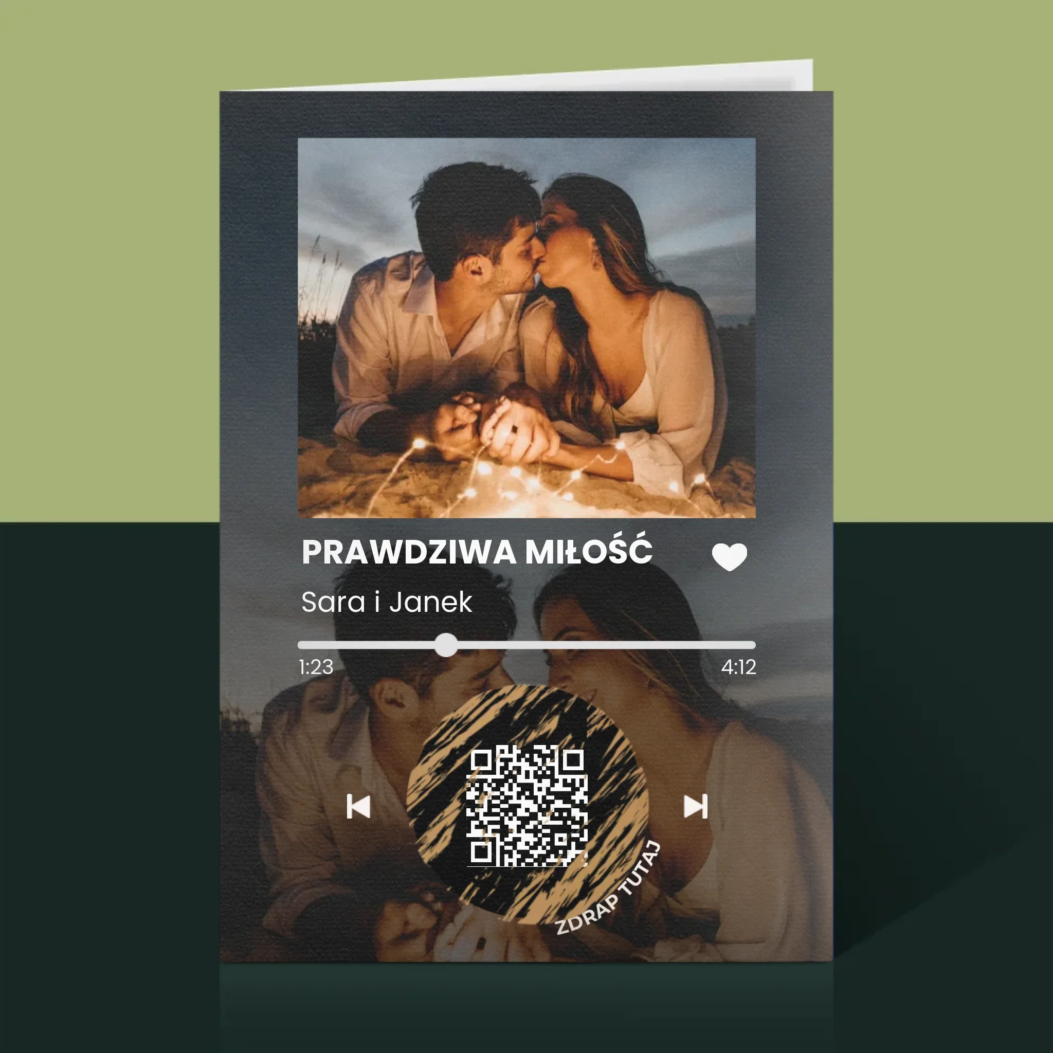 Zdjęcie i Podpis: Spotify z Twoimi Zdjęciami i Kodem Qr - Kartka z Życzeniami - Image 5