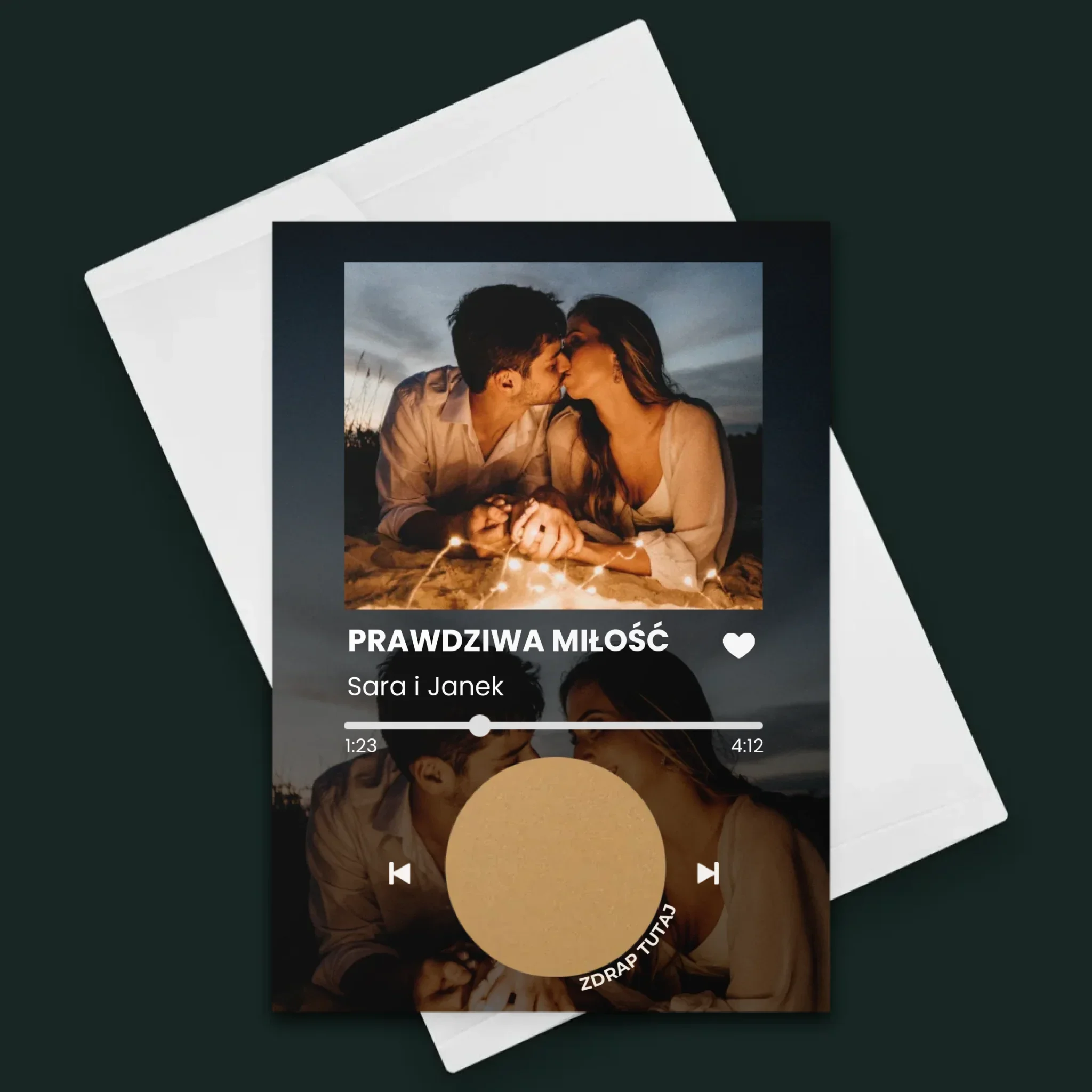 Zdjęcie i Podpis: Spotify z Twoimi Zdjęciami i Kodem Qr - Kartka z Życzeniami - Image 7