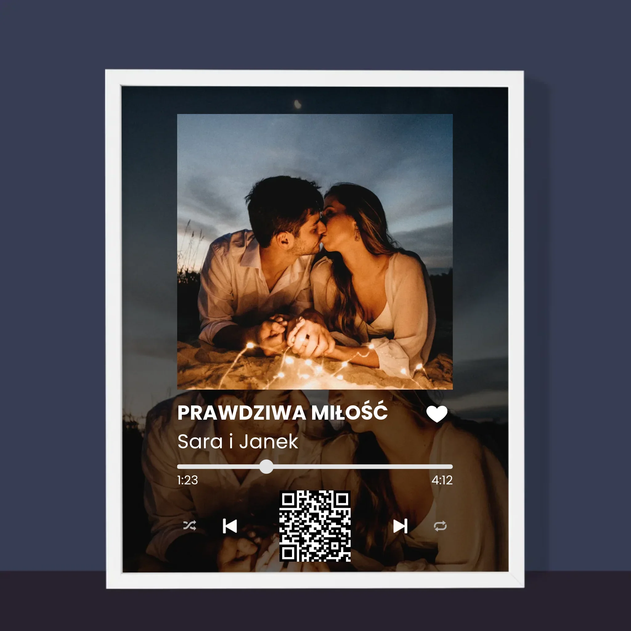 Zdjęcie i Podpis: Spotify z Twoimi Zdjęciami i Kodem Qr - Wydruk Obramowany - Image 10