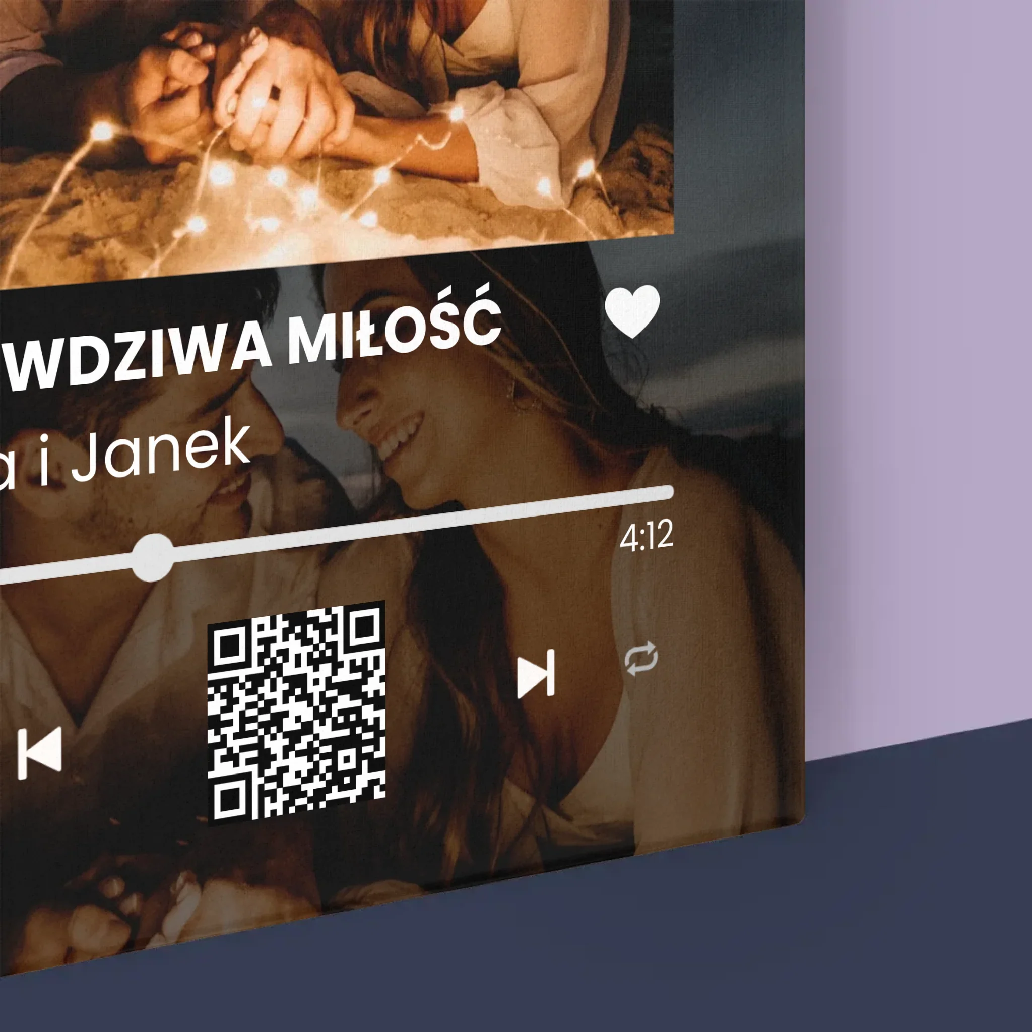 Zdjęcie i Podpis: Spotify z Twoimi Zdjęciami i Kodem Qr - Wydruk Obramowany - Image 17