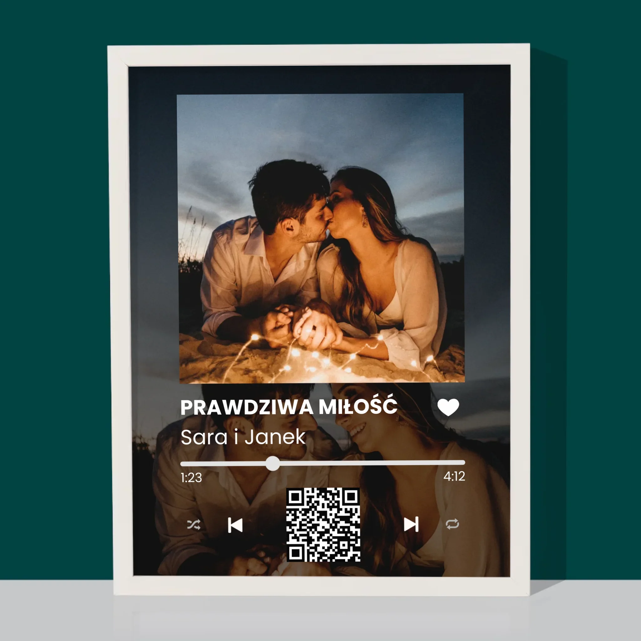 Zdjęcie i Podpis: Spotify z Twoimi Zdjęciami i Kodem Qr - Wydruk Obramowany - Image 8