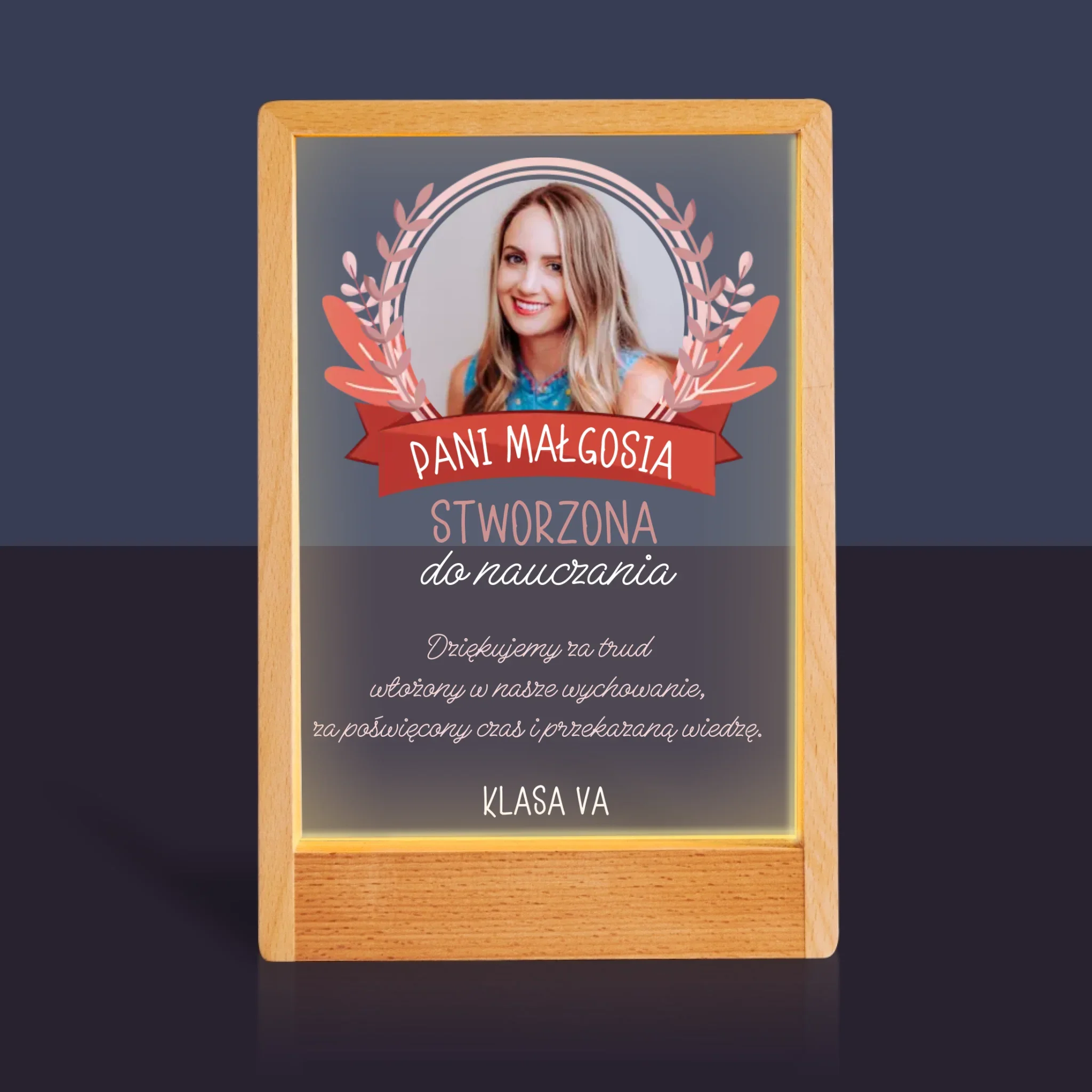 Zdjęcie I Podpis: Stworzona Do Nauczania - Wydruk Na Szkle Akrylowym - Image 10