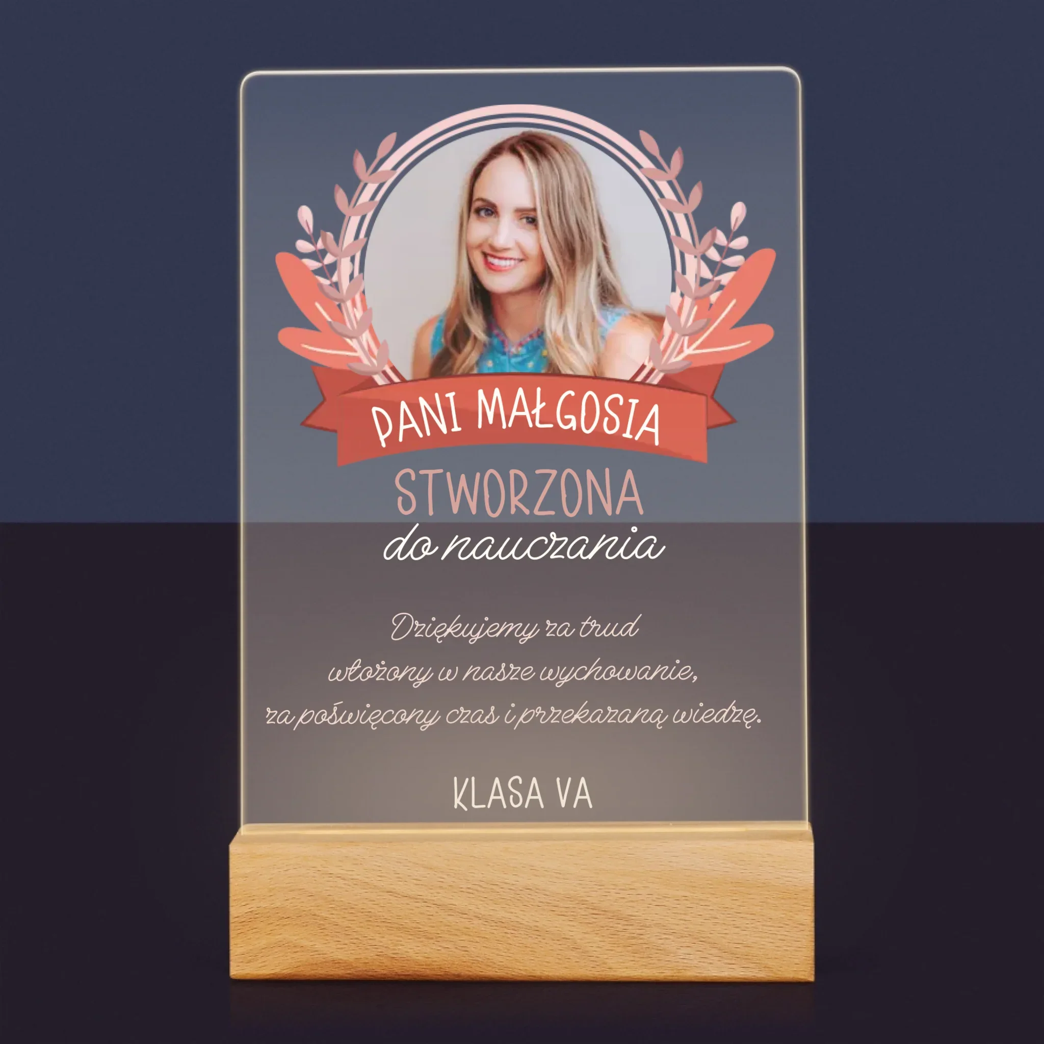 Zdjęcie I Podpis: Stworzona Do Nauczania - Wydruk Na Szkle Akrylowym - Image 7