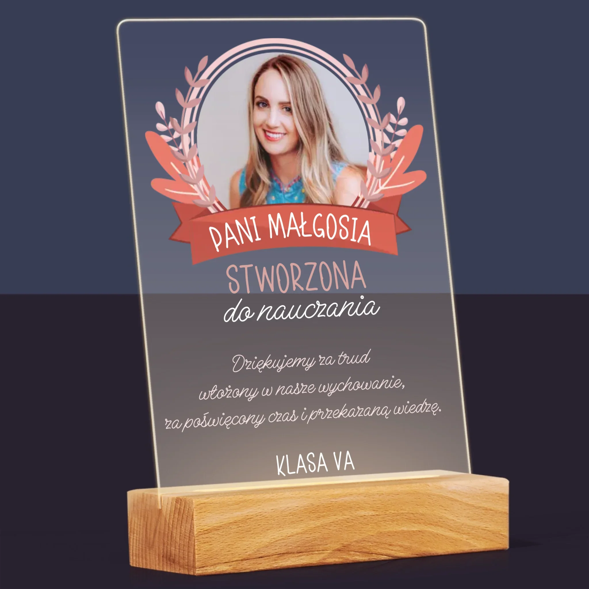Zdjęcie I Podpis: Stworzona Do Nauczania - Wydruk Na Szkle Akrylowym - Image 8