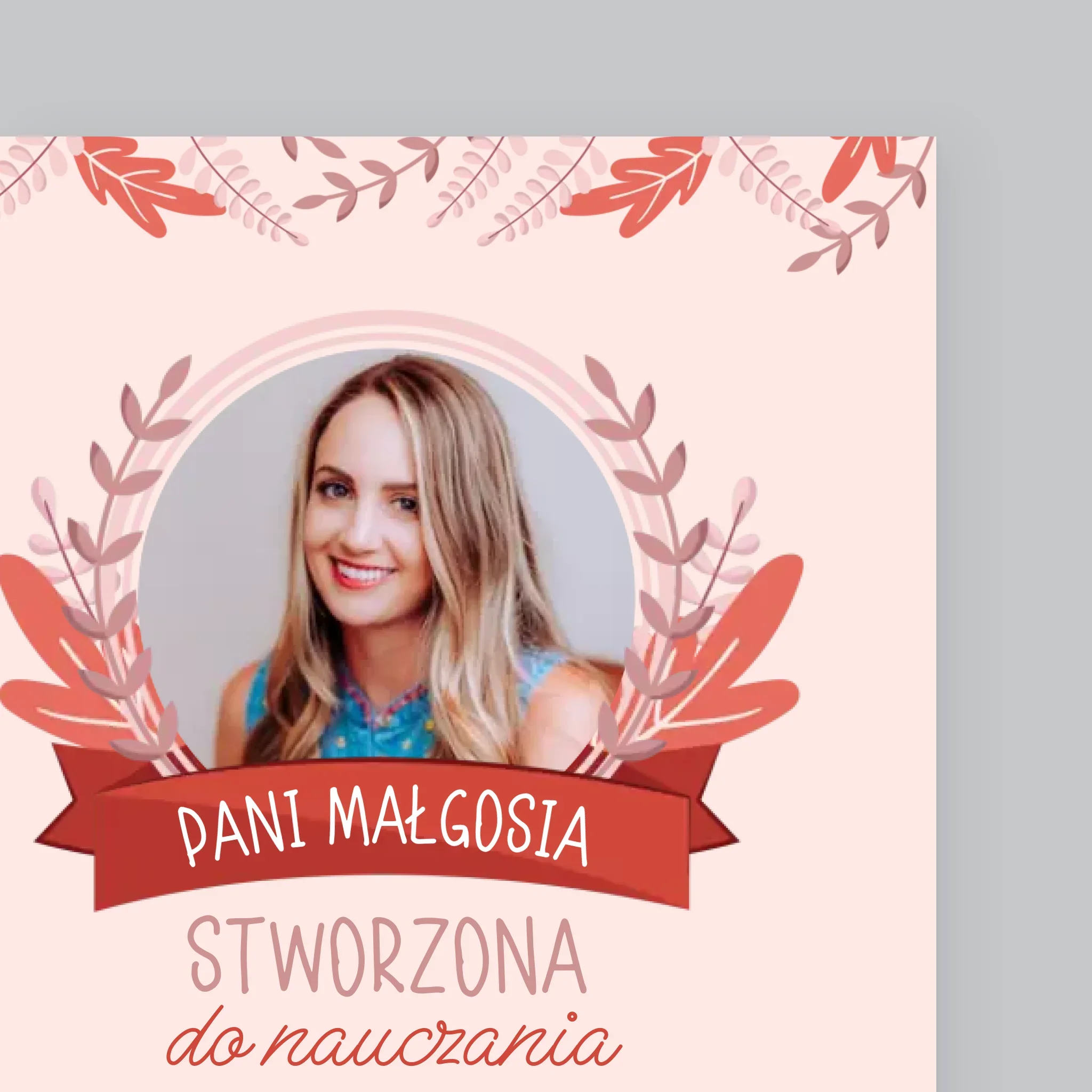 Zdjęcie i Podpis: Stworzona Do Nauczania - Wydruk Obramowany - Image 3