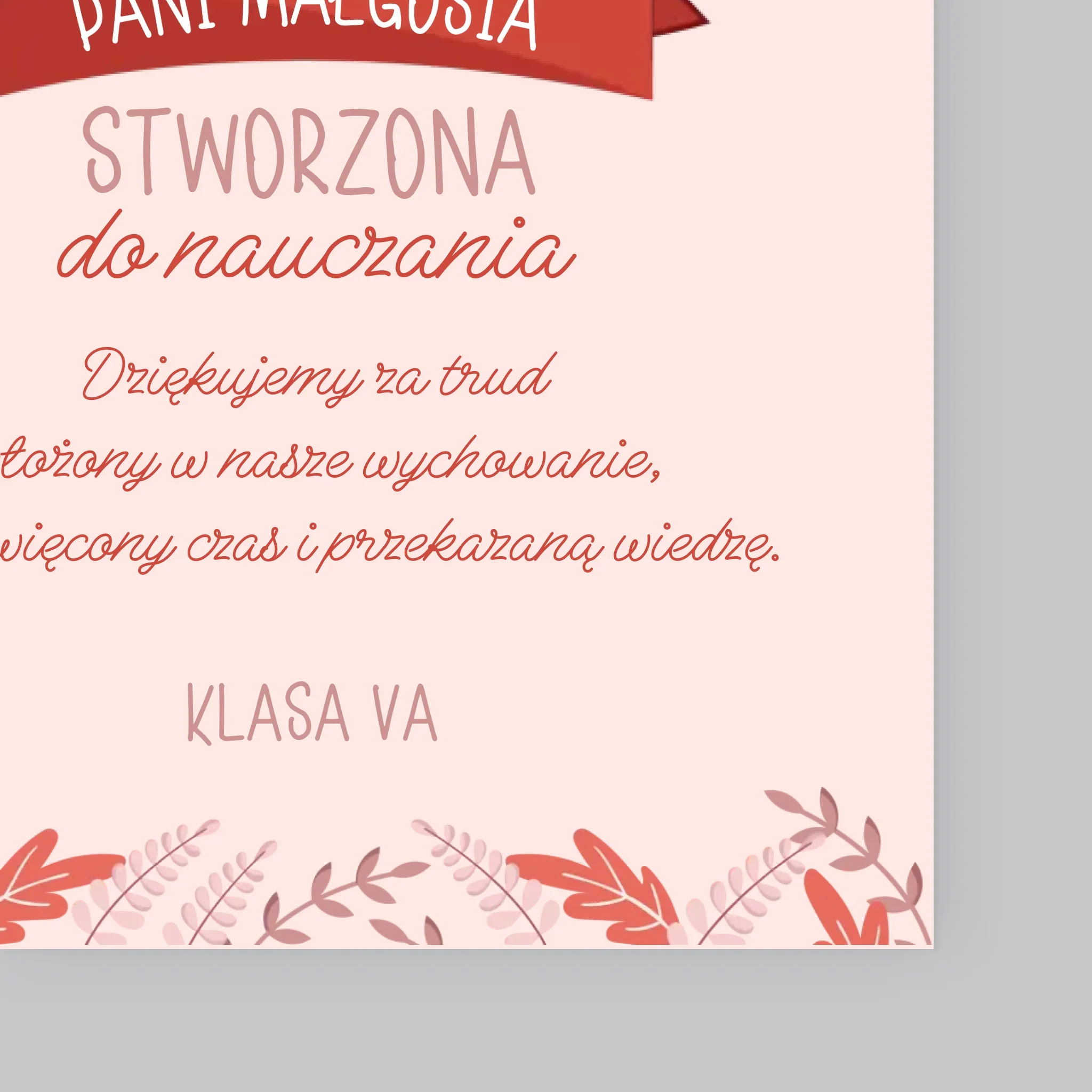 Zdjęcie i Podpis: Stworzona Do Nauczania - Wydruk Obramowany - Image 4