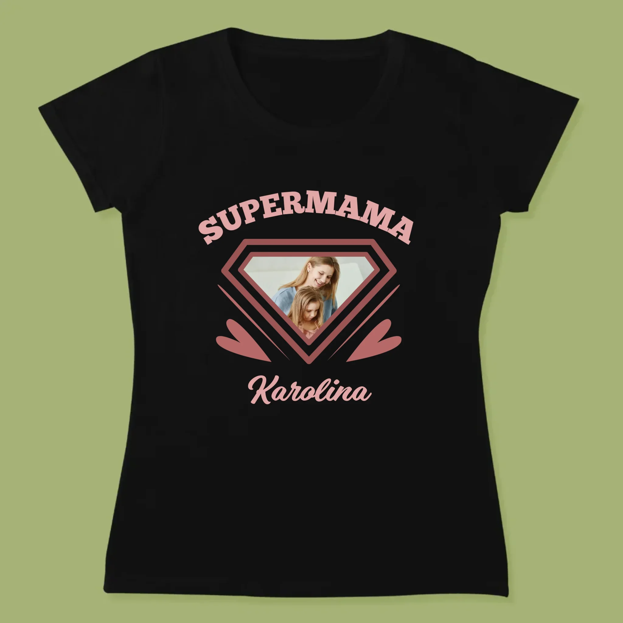 Zdjęcie i Podpis: Supermama - Koszulka Damska z Nadrukiem - Image 7