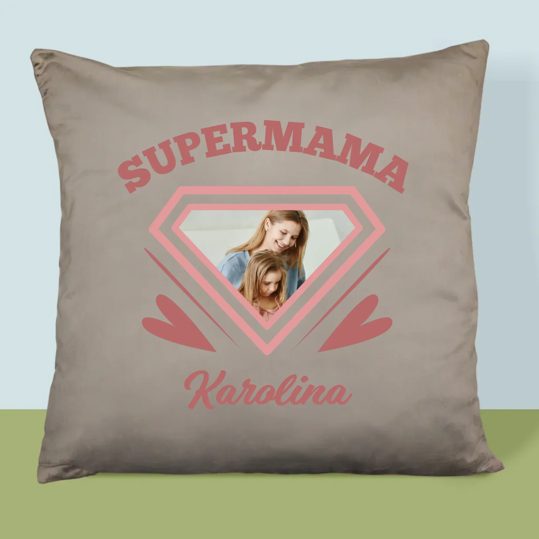 Zdjęcie i Podpis: Supermama - Poduszka z Nadrukiem - Image 3
