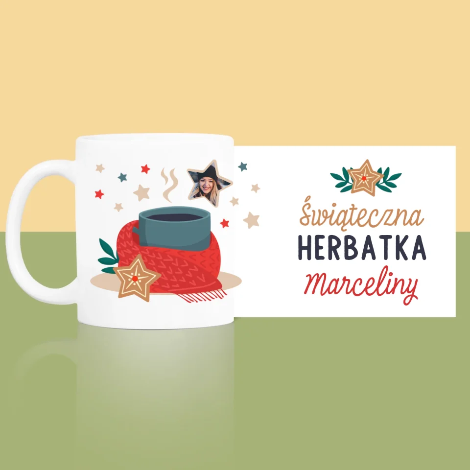 Zdjęcie I Podpis: Świąteczna Herbatka - Kubek z Nadrukiem - Image 4