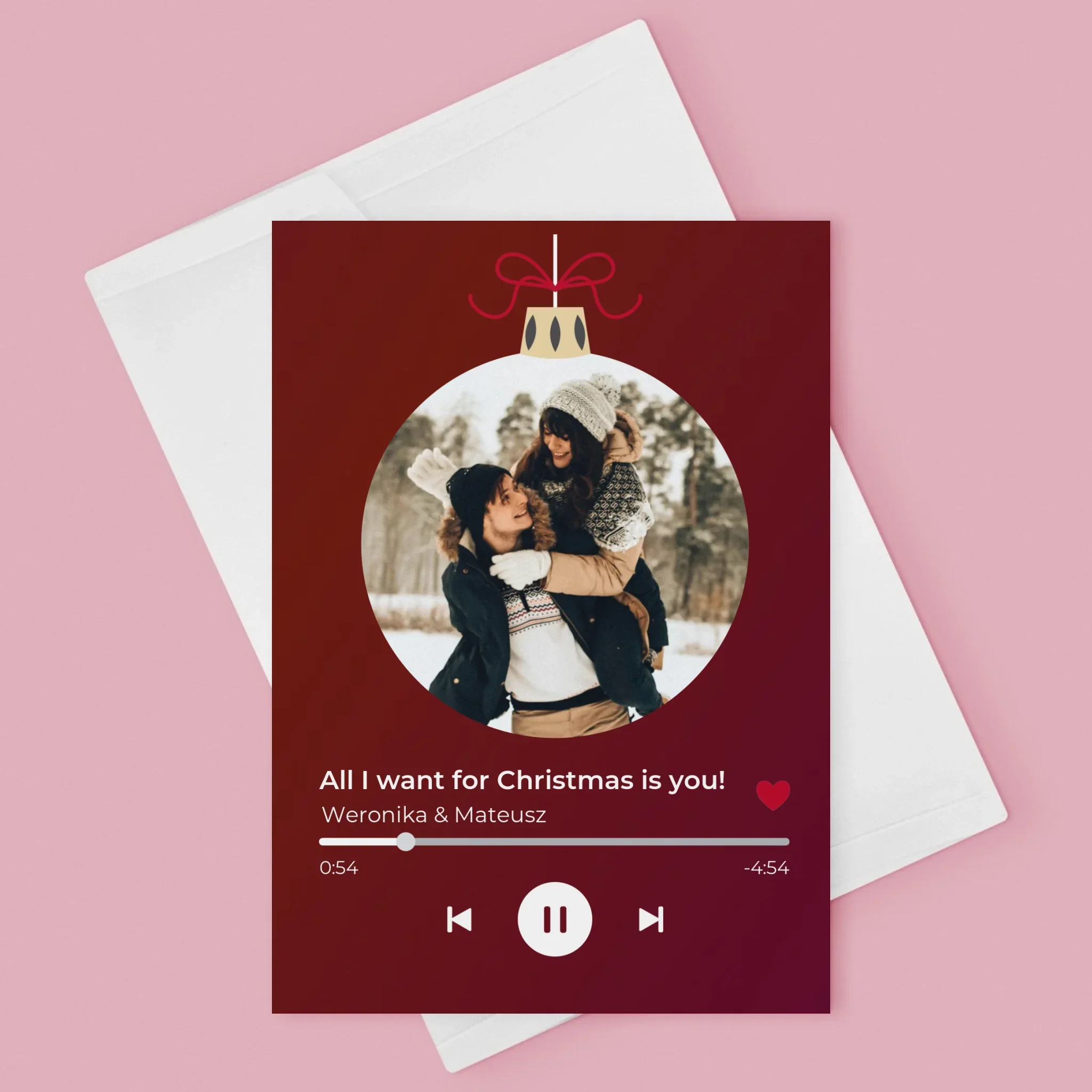 Zdjęcie I Podpis: Świąteczna Piosenka Spotify - Kartka z Życzeniami - Image 3