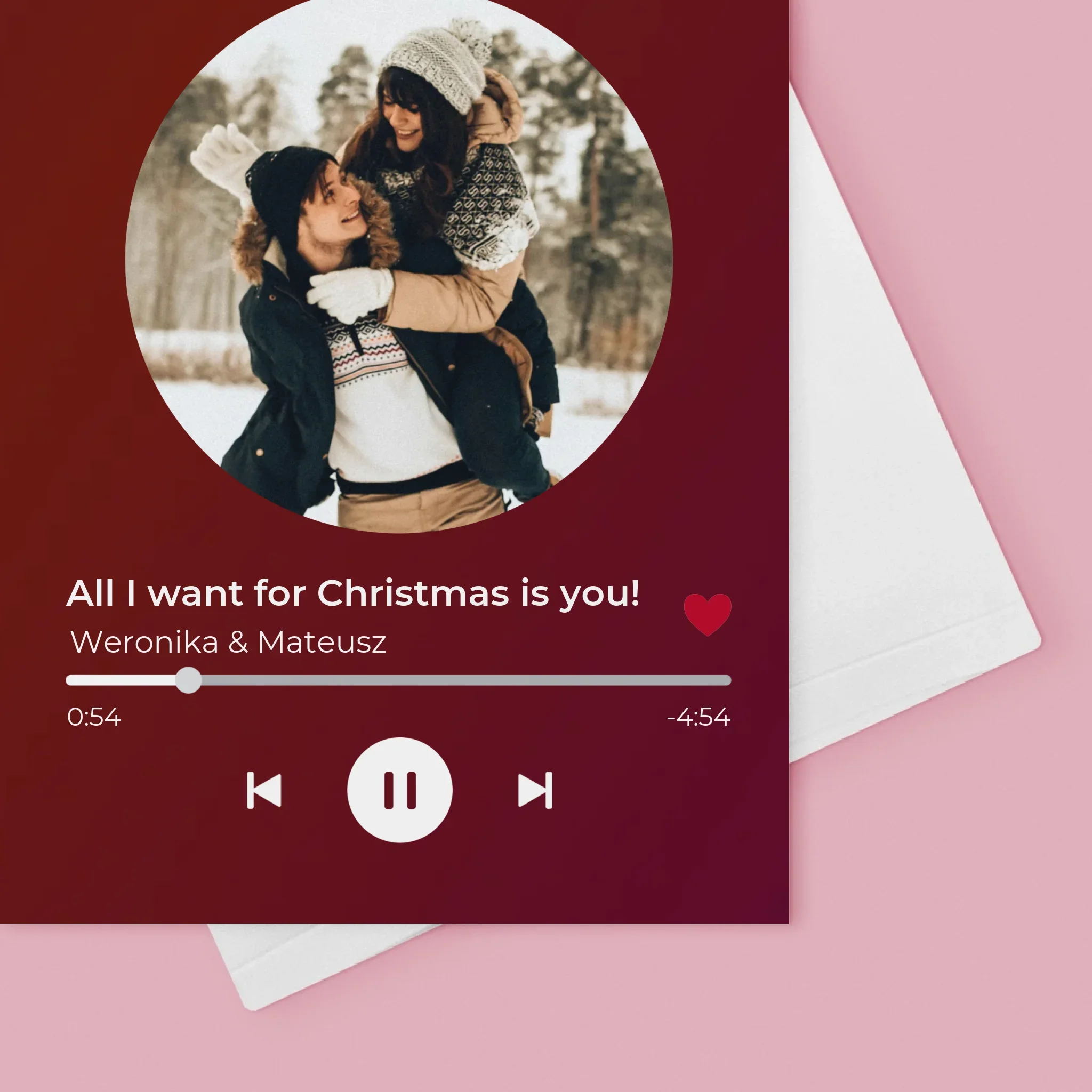Zdjęcie I Podpis: Świąteczna Piosenka Spotify - Kartka z Życzeniami - Image 4