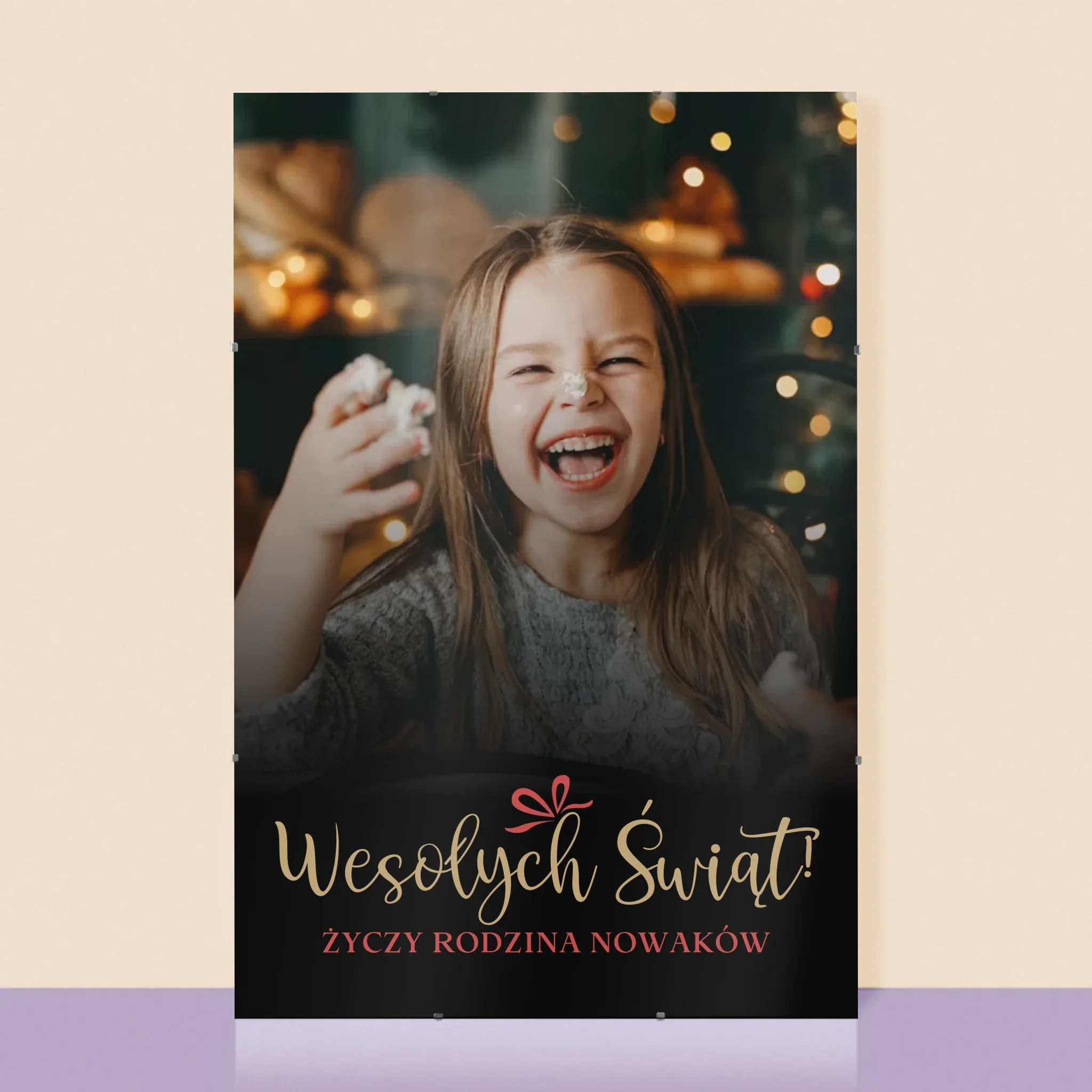 Zdjęcie I Podpis: Świąteczne - Personalizowany Plakat