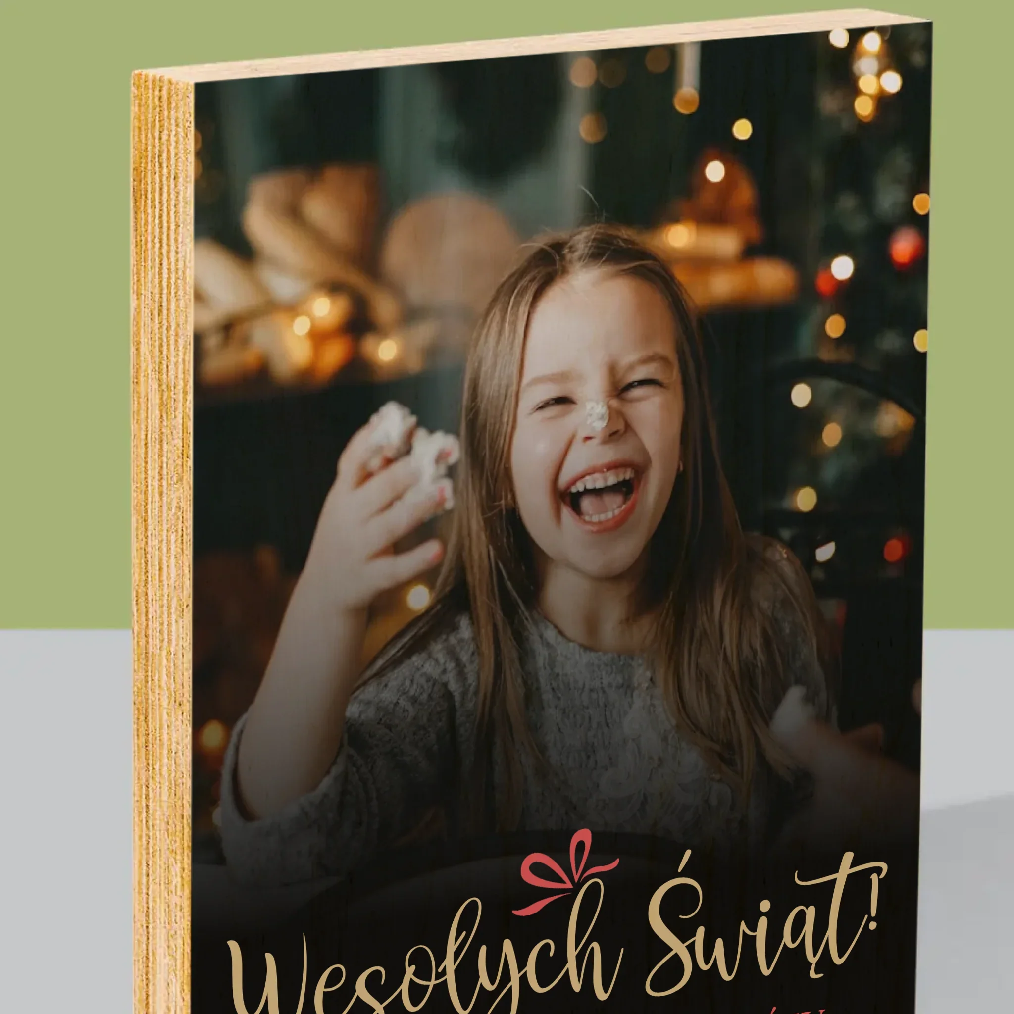 Zdjęcie I Podpis: Świąteczne - Wydruk Na Drewnie - Image 2