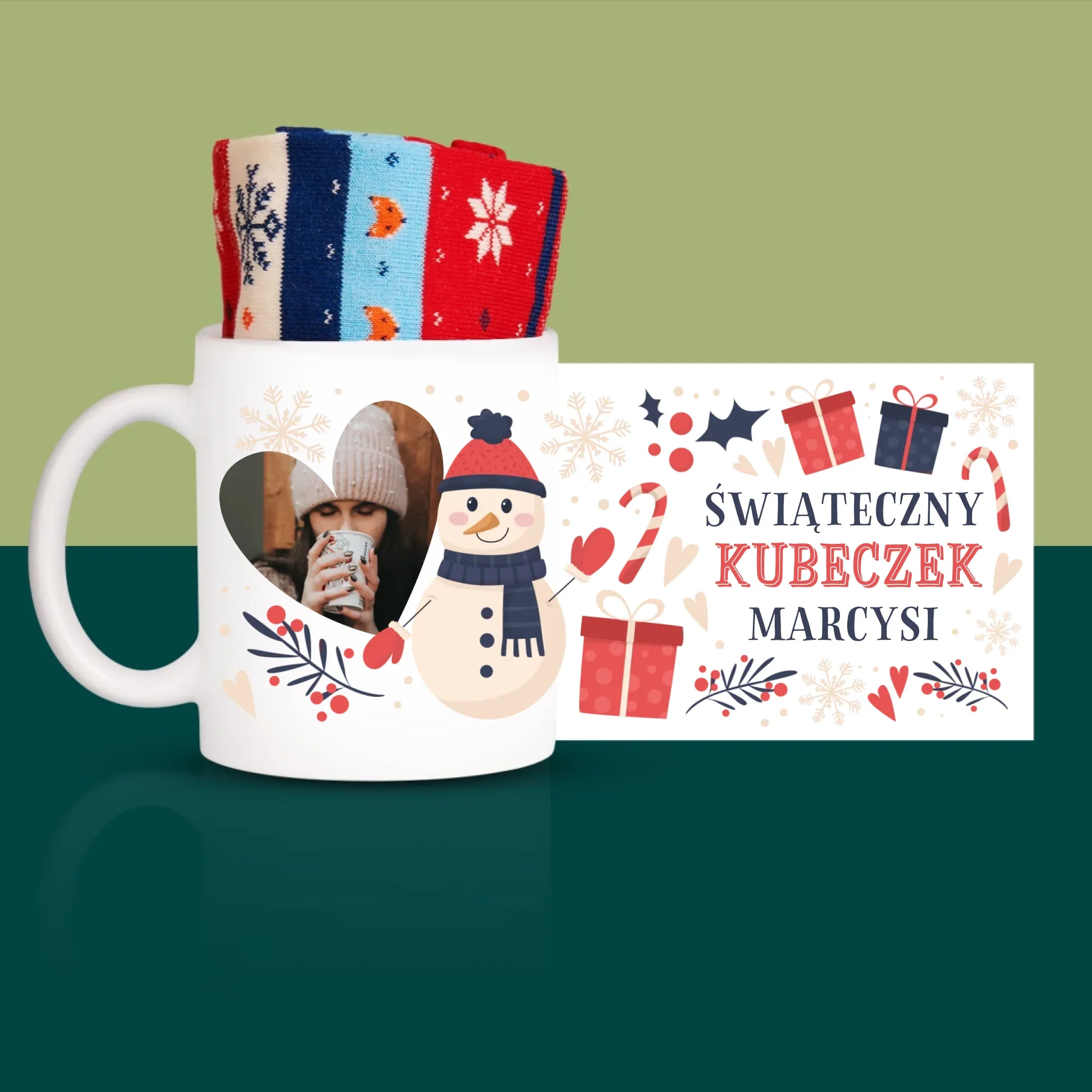 Zdjęcie i Podpis: Świąteczny Kubeczek - Zimowe Skarpetki w Kubku - Image 3
