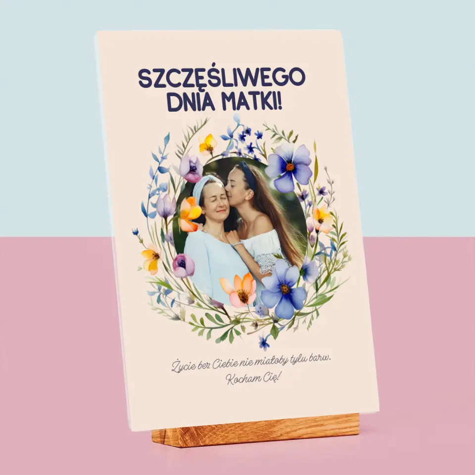 Zdjęcie i Podpis: Szczęśliwego Dnia Matki - Wydruk Na Szkle Akrylowym - Image 4