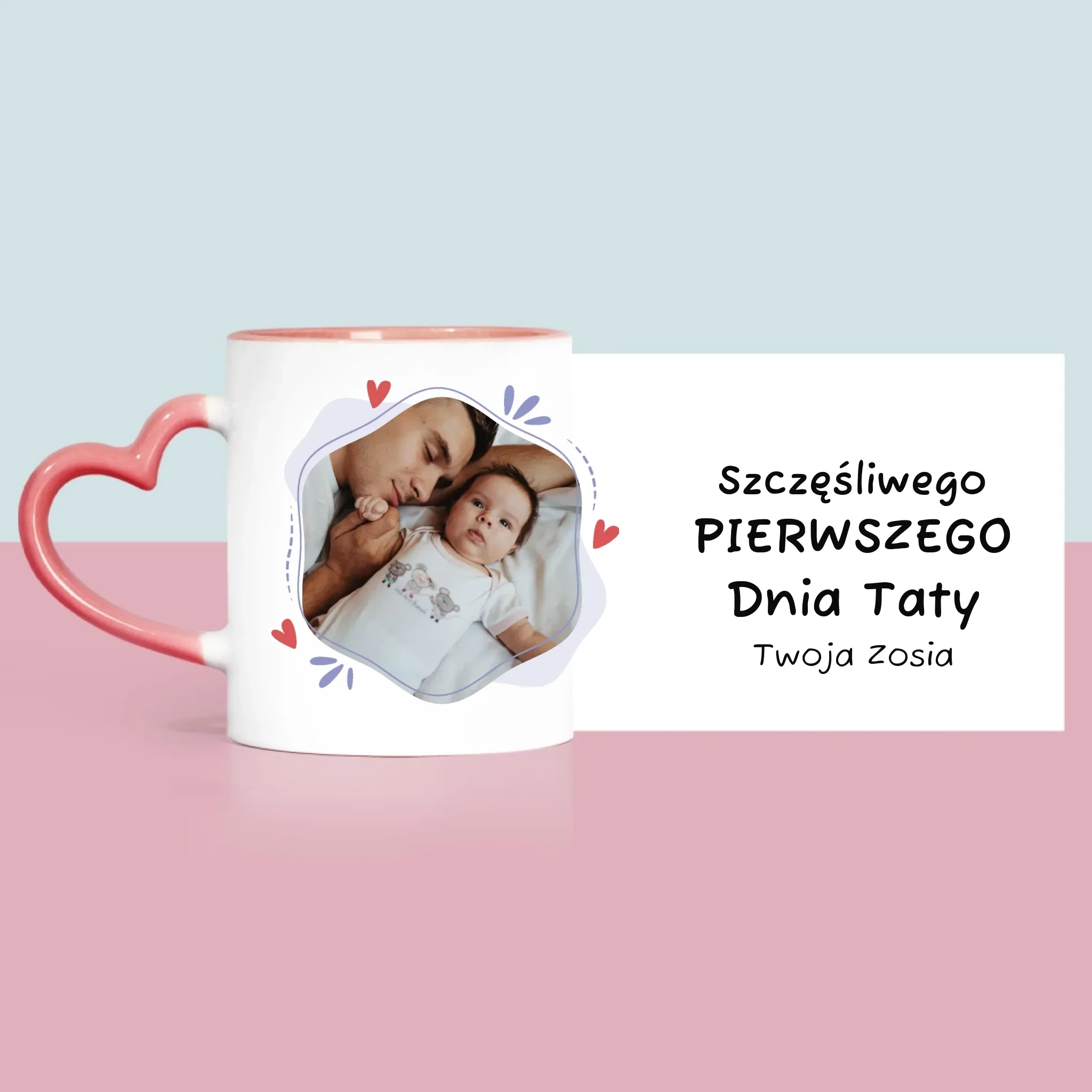 Zdjęcie i Podpis: Szczęśliwego Pierwszego Dnia Taty - Kubek z Nadrukiem - Image 10