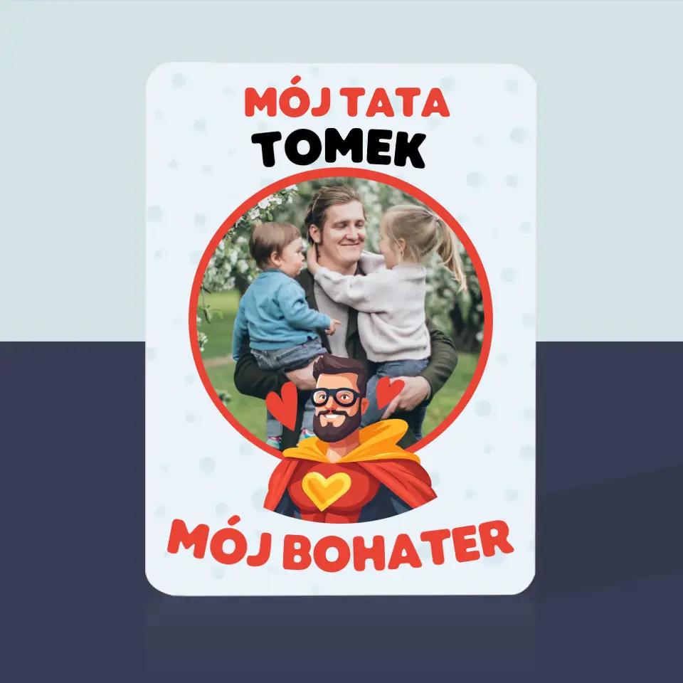 Zdjęcie i Podpis: Tata Mój Bohater - Karty Do Gry - Image 4