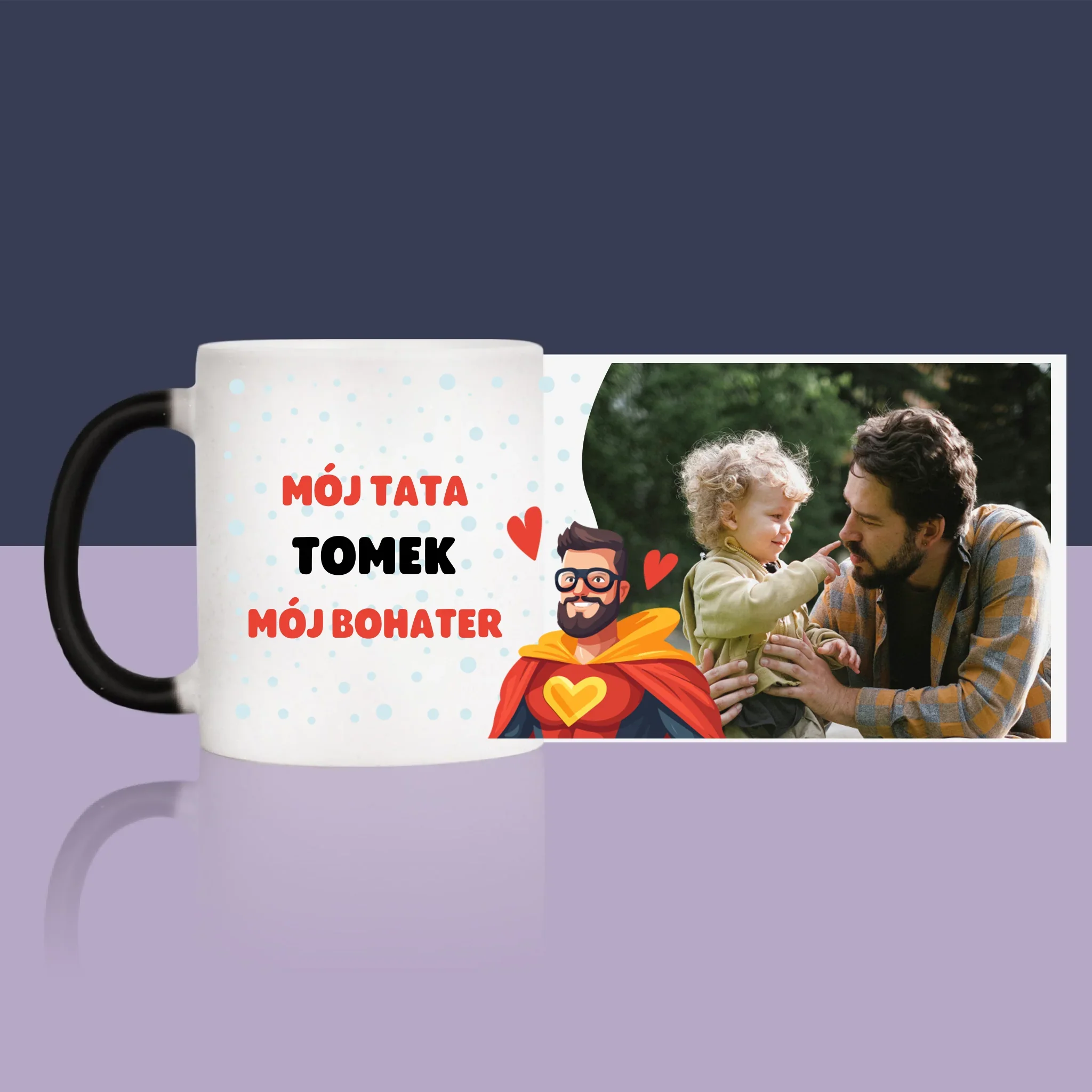 Zdjęcie i Podpis: Tata Mój Bohater - Kubek z Nadrukiem - Image 14