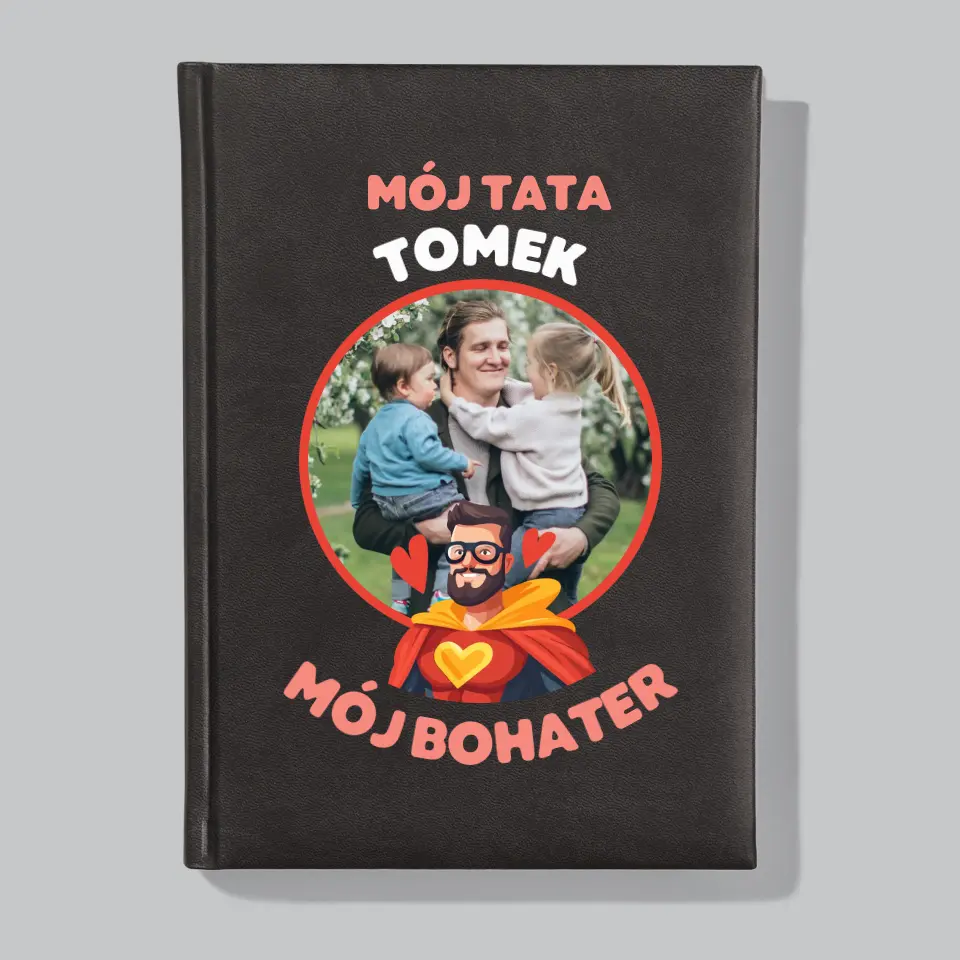 Zdjęcie i Podpis: Tata Mój Bohater - Planer Książkowy z Nadrukiem - Image 2