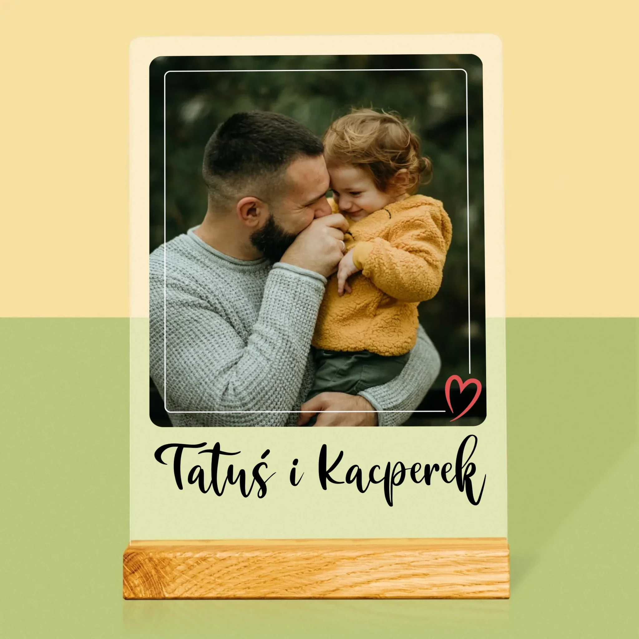 Zdjęcie i Podpis: Tatuś i Ja - Wydruk Na Szkle Akrylowym - Image 3