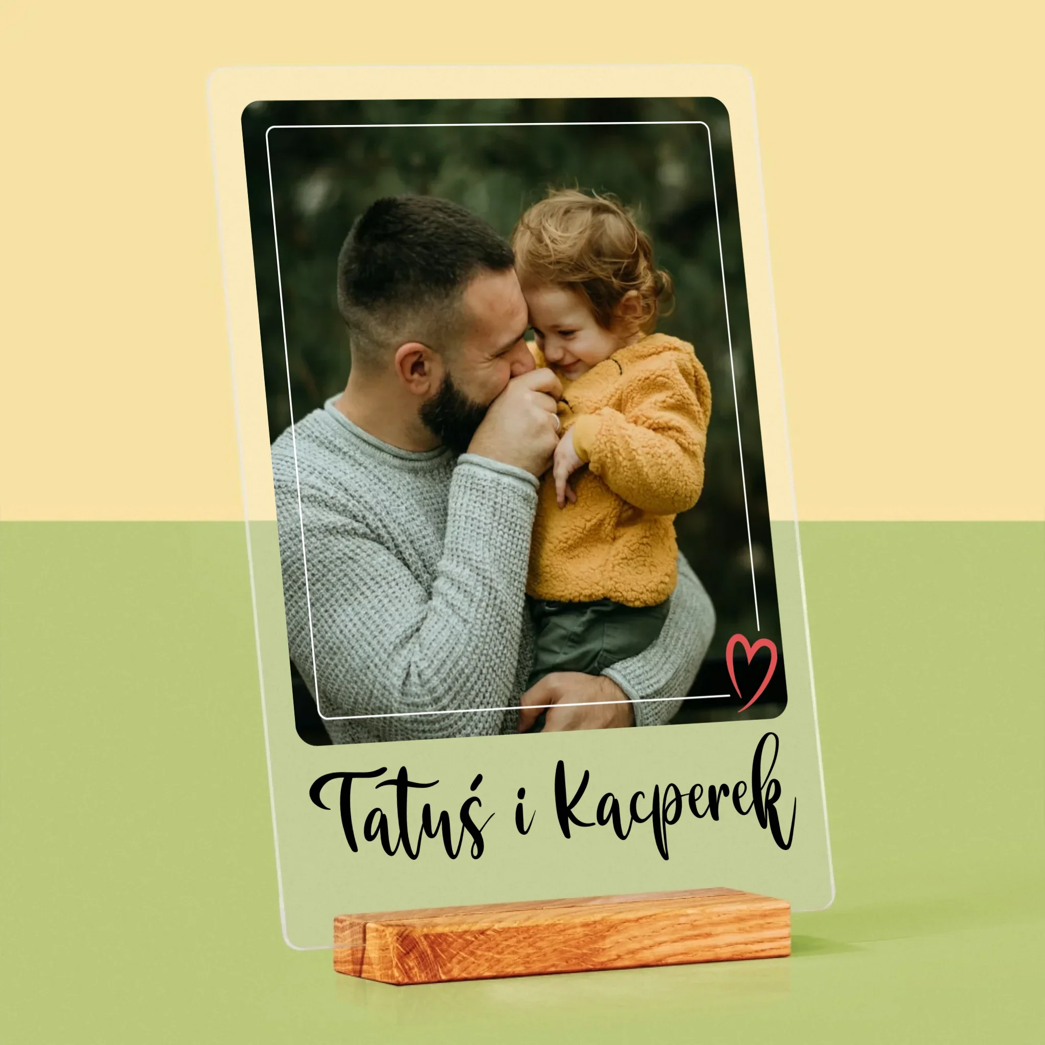 Zdjęcie i Podpis: Tatuś i Ja - Wydruk Na Szkle Akrylowym - Image 4