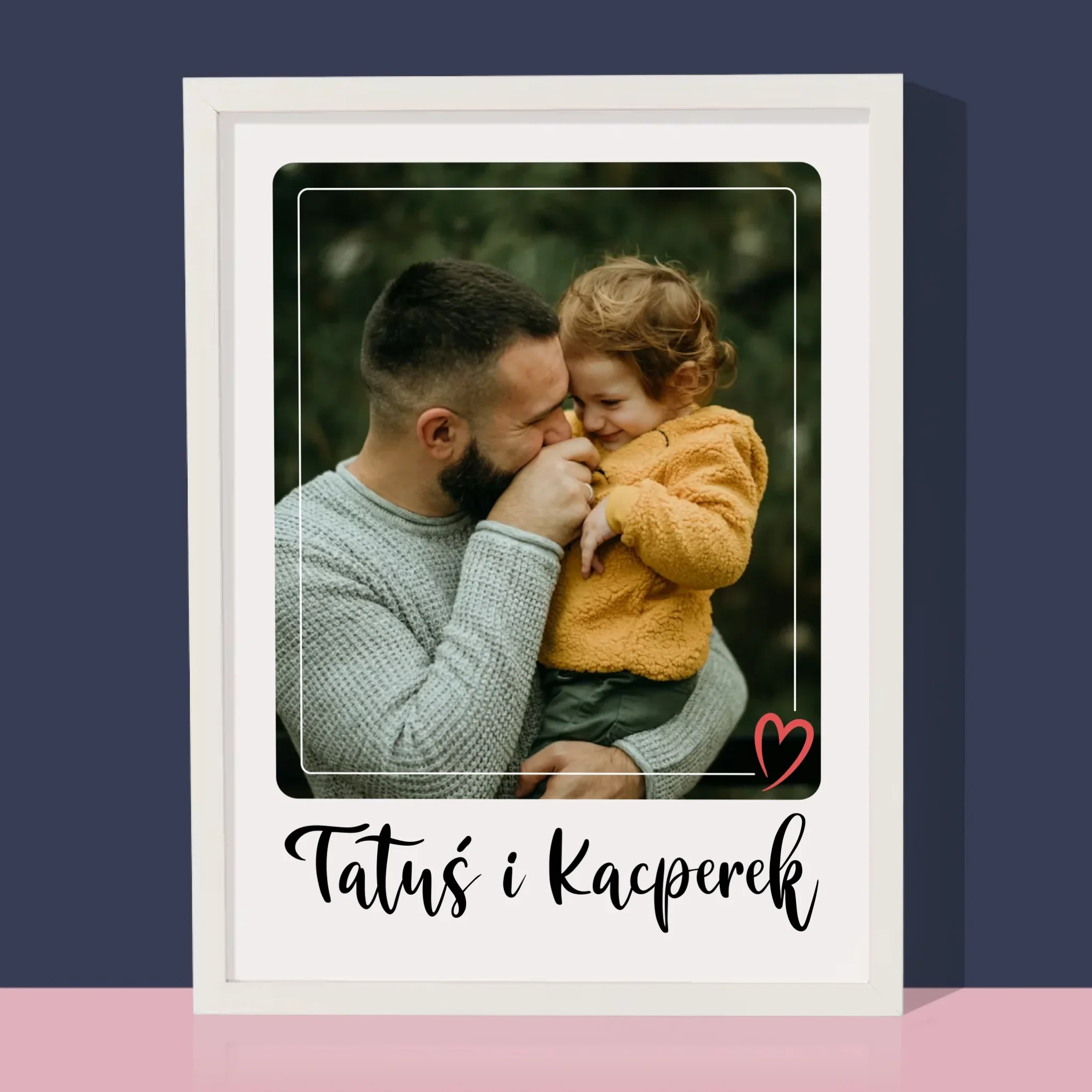 Zdjęcie i Podpis: Tatuś i Ja - Wydruk Obramowany - Image 4
