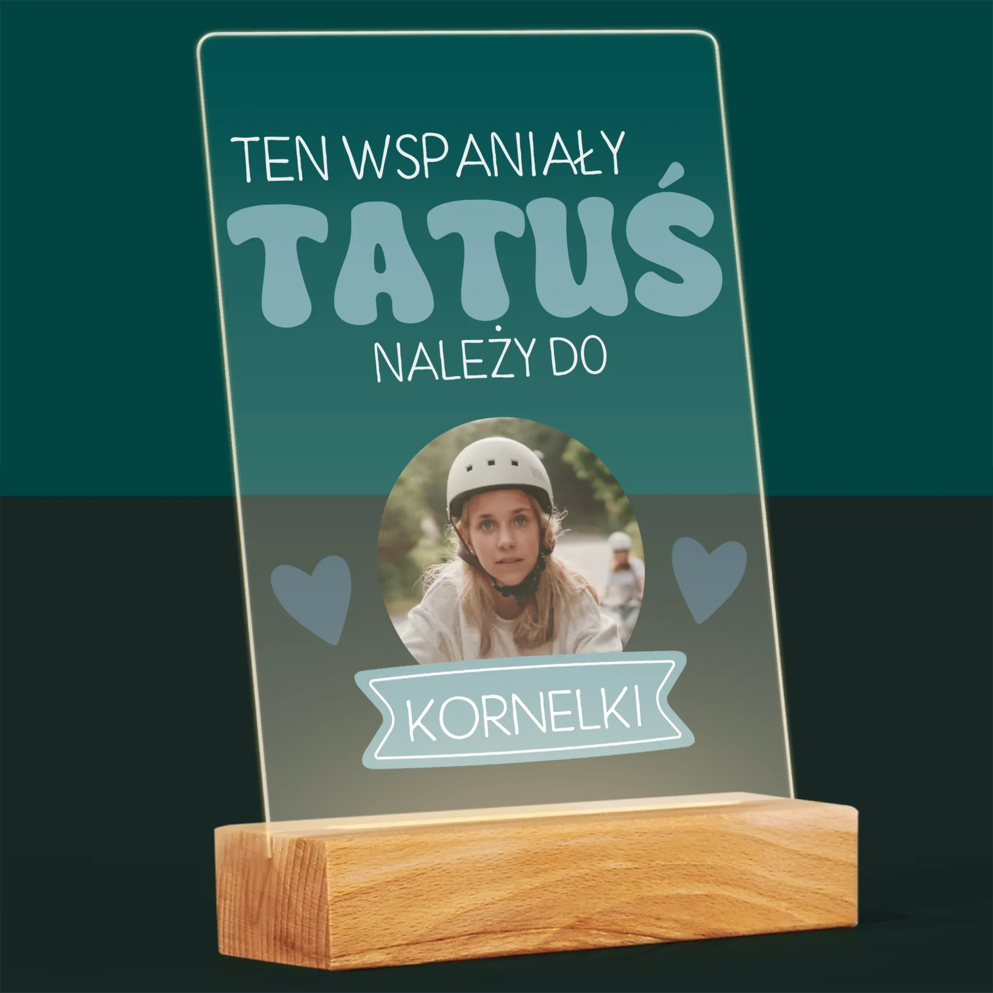 Zdjęcie I Podpis: Tatuś Należy Do - Wydruk Na Szkle Akrylowym - Image 8