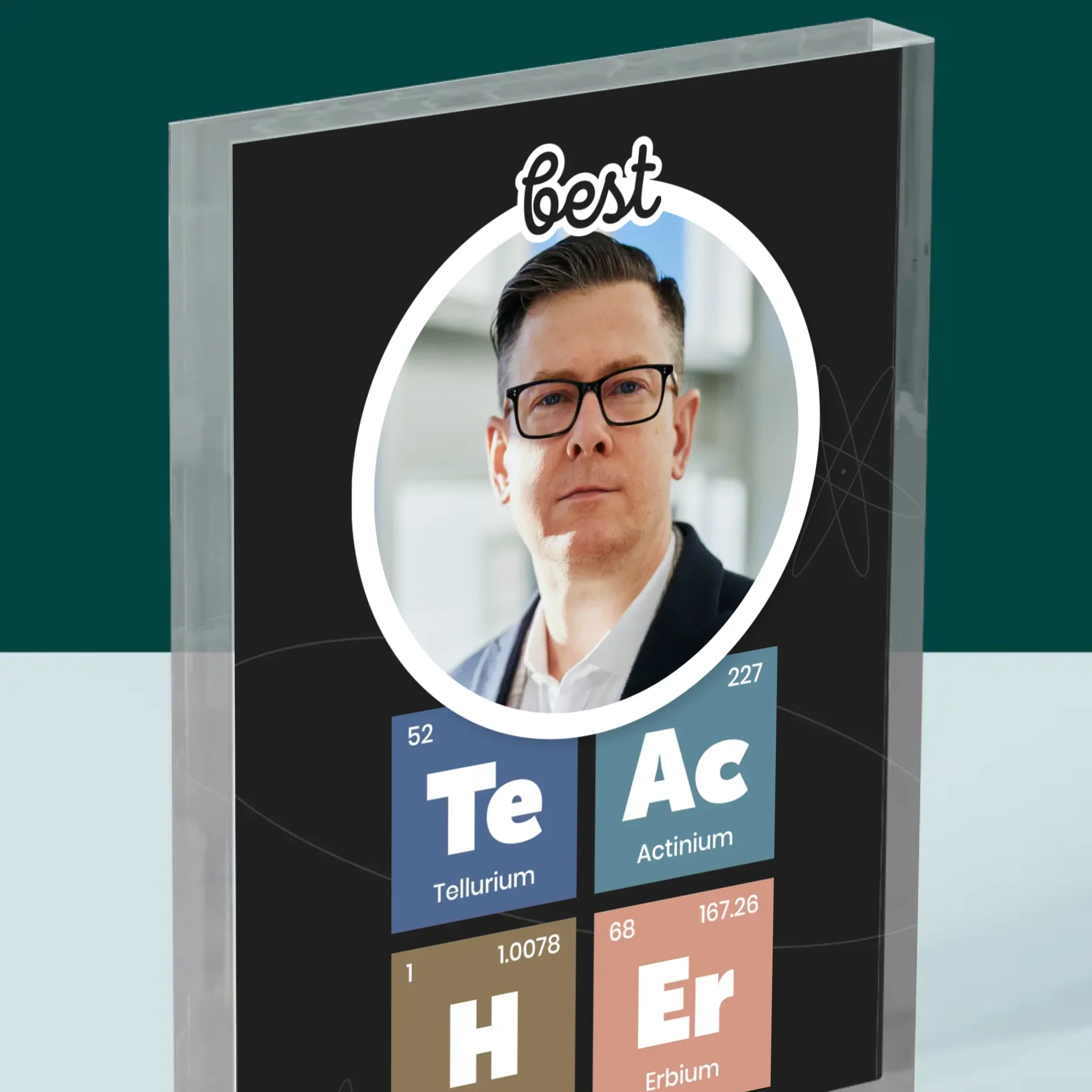 Zdjęcie i Podpis: Teacher Pierwiastki - Blok Akrylowy z Nadrukiem - Image 2