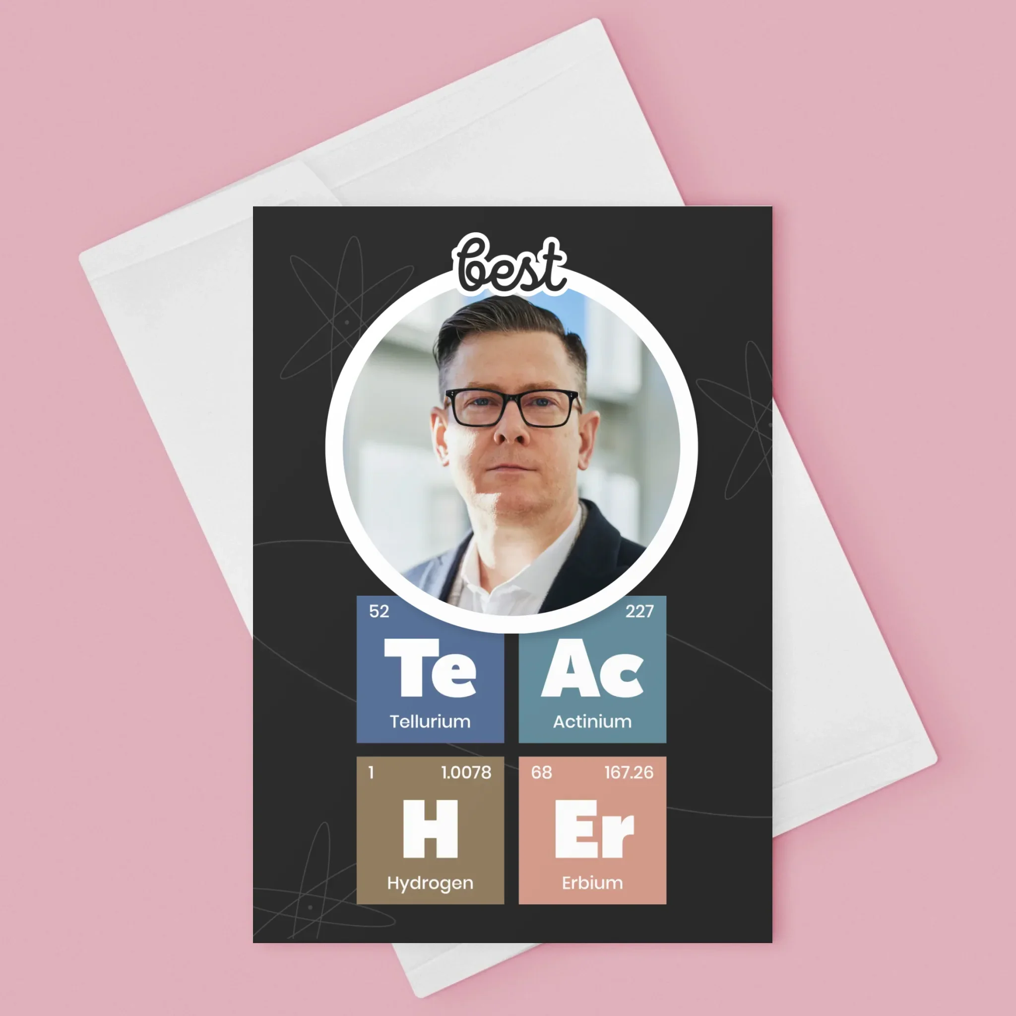 Zdjęcie i Podpis: Teacher Pierwiastki - Kartka z Życzeniami - Image 3