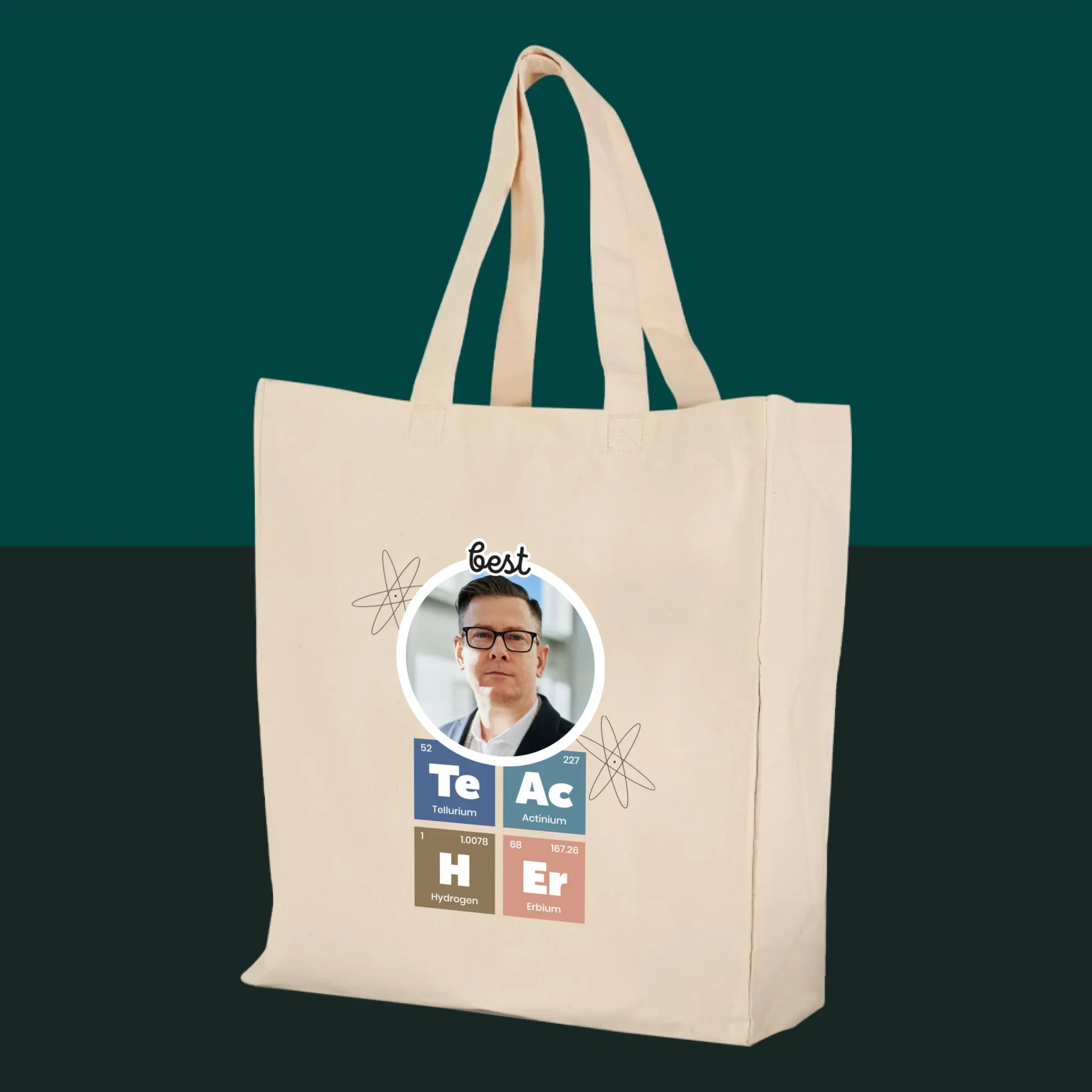 Zdjęcie i Podpis: Teacher Pierwiastki - Torba Płócienna z Nadrukiem - Image 2