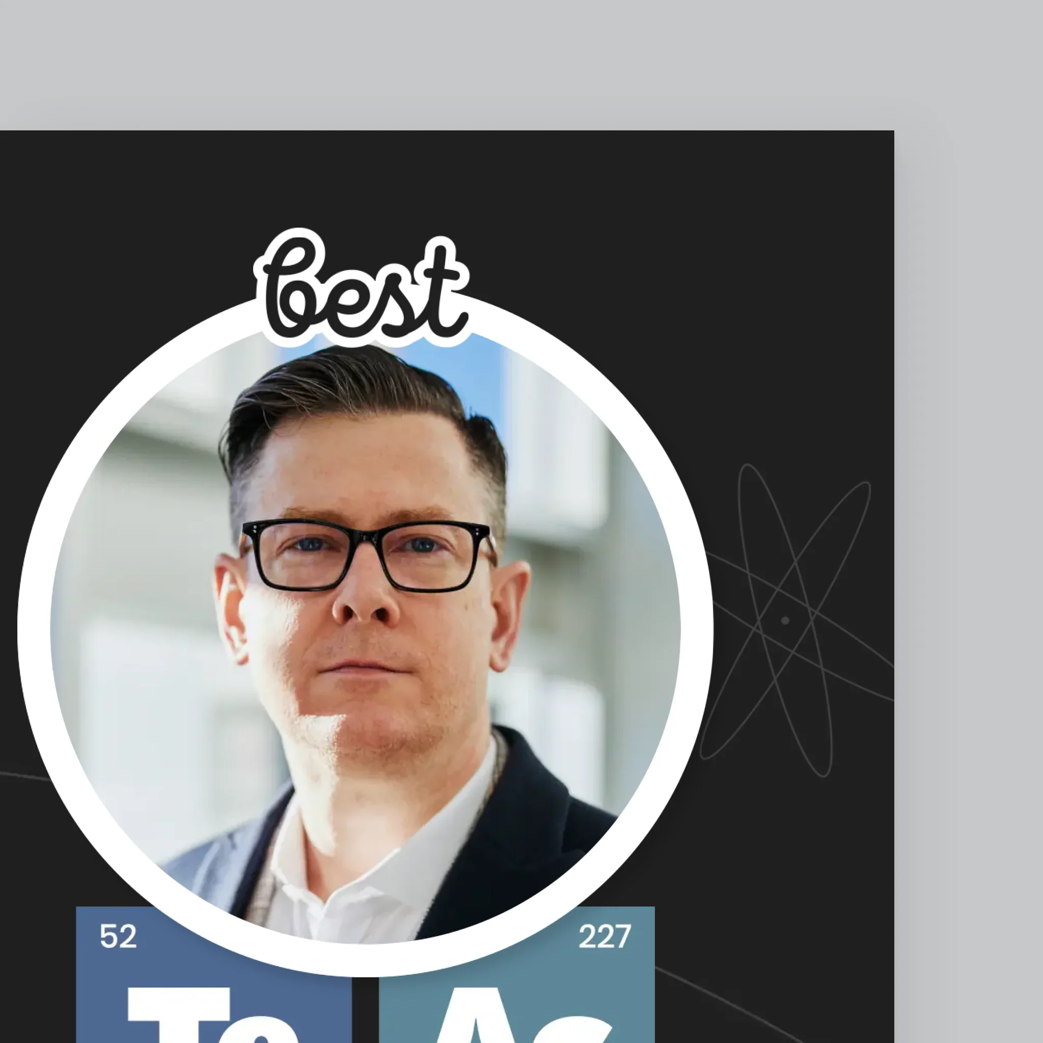 Zdjęcie i Podpis: Teacher Pierwiastki - Wydruk Obramowany - Image 3