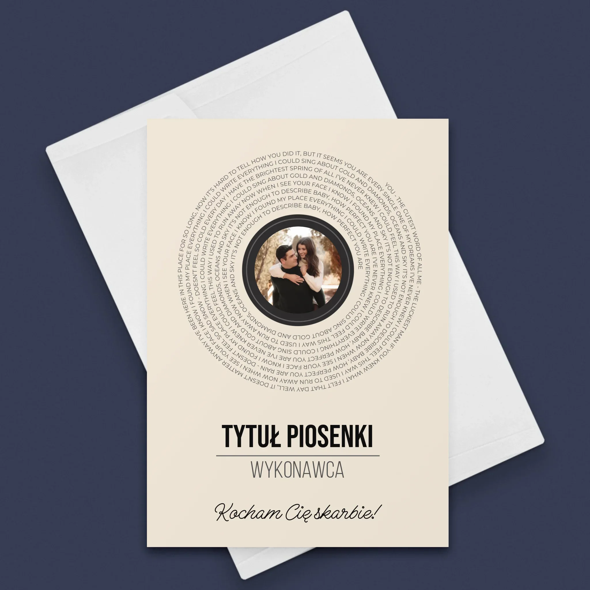 Zdjęcie i Podpis: Tekst Piosenki Na Płycie - Kartka z Życzeniami - Image 3