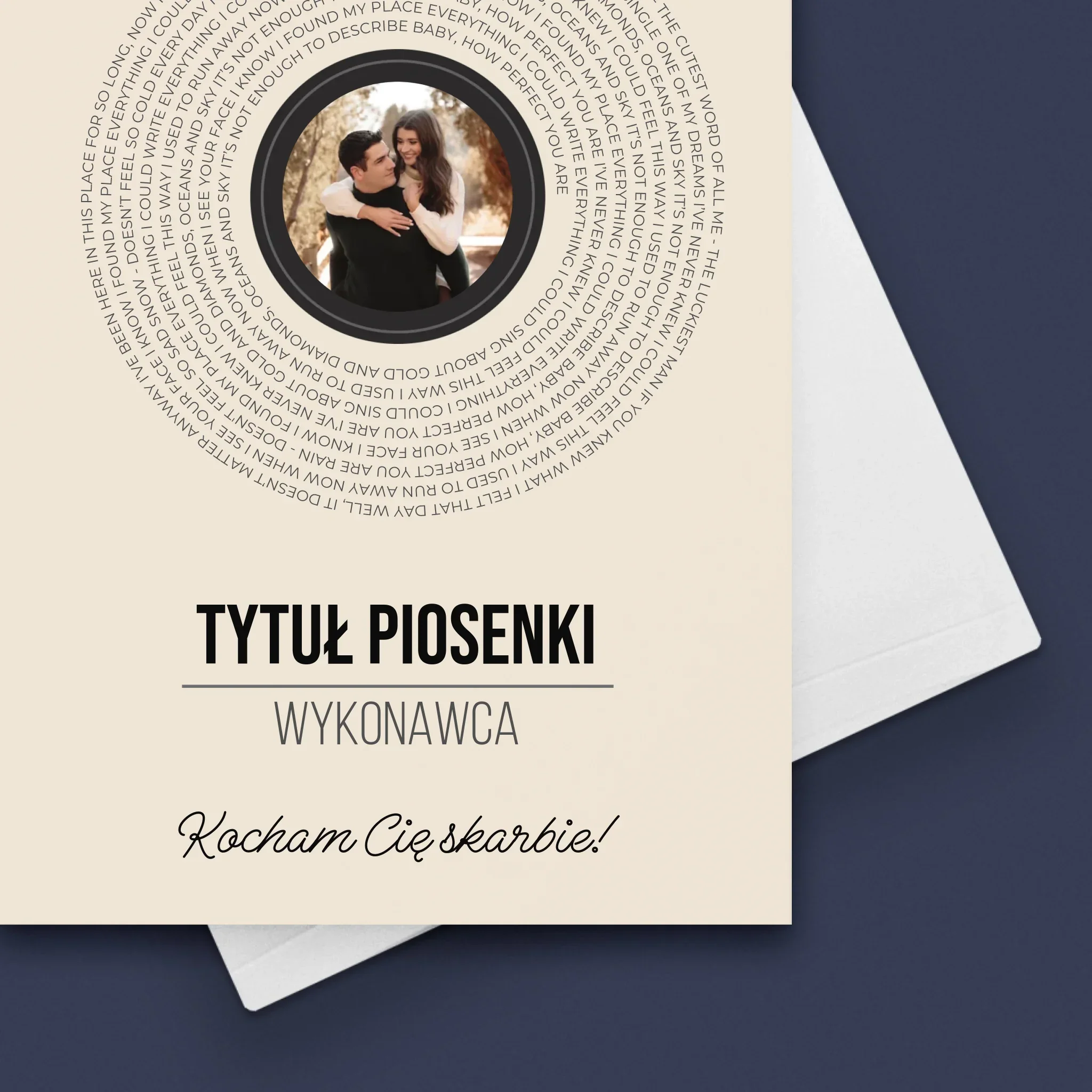 Zdjęcie i Podpis: Tekst Piosenki Na Płycie - Kartka z Życzeniami - Image 4