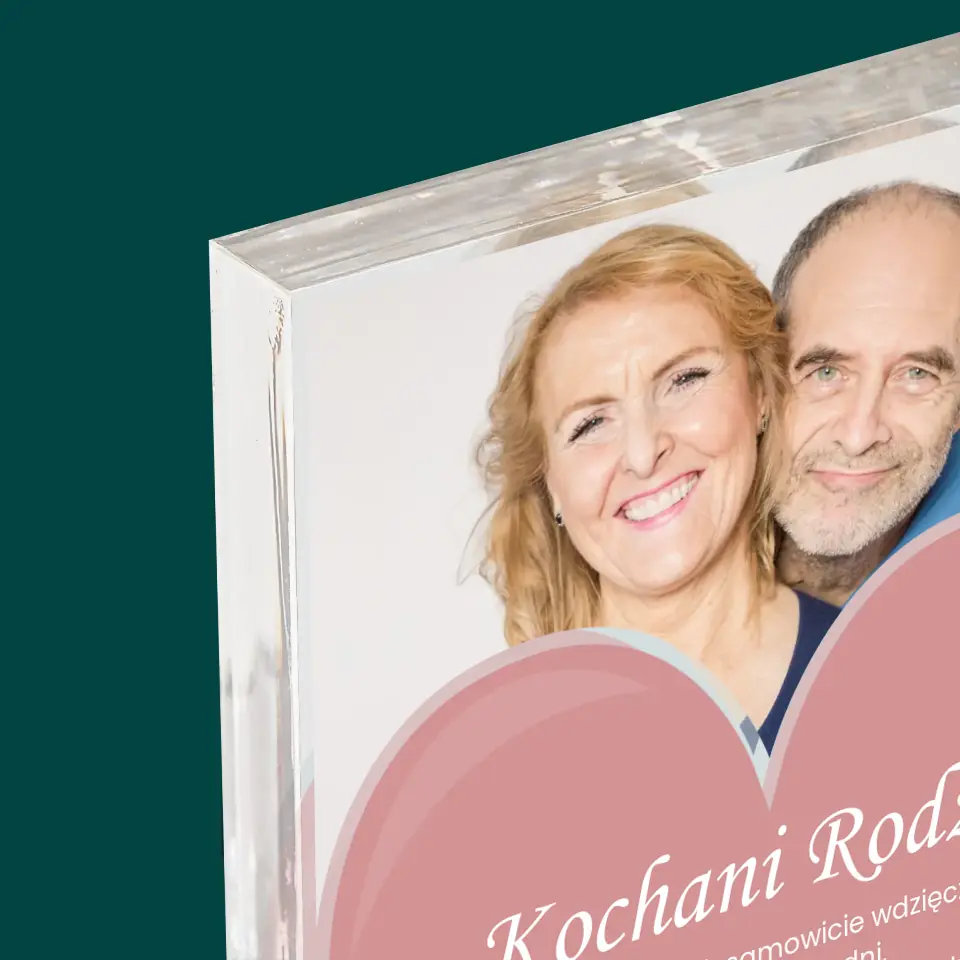 Zdjęcie i Podpis: Ukochani Rodzice - Blok Akrylowy z Nadrukiem - Image 4