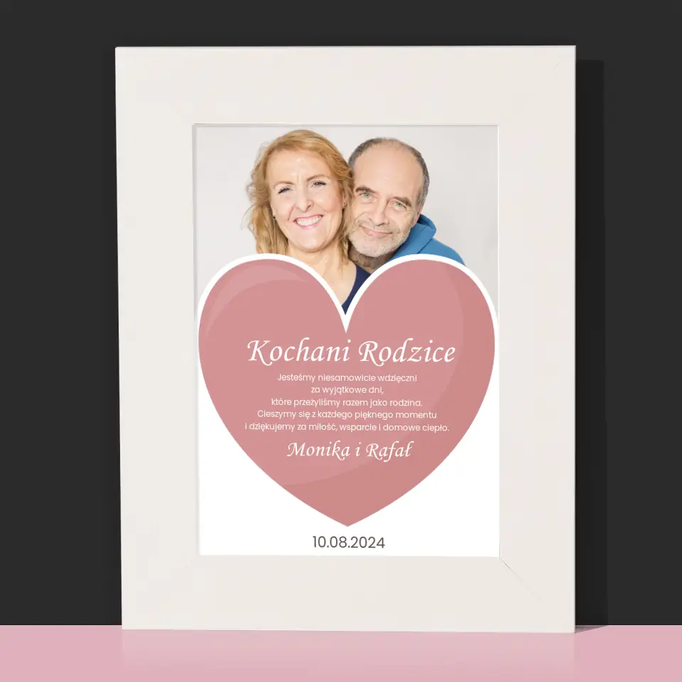 Zdjęcie i Podpis: Ukochani Rodzice - Ramka Na Zdjęcie - Image 2