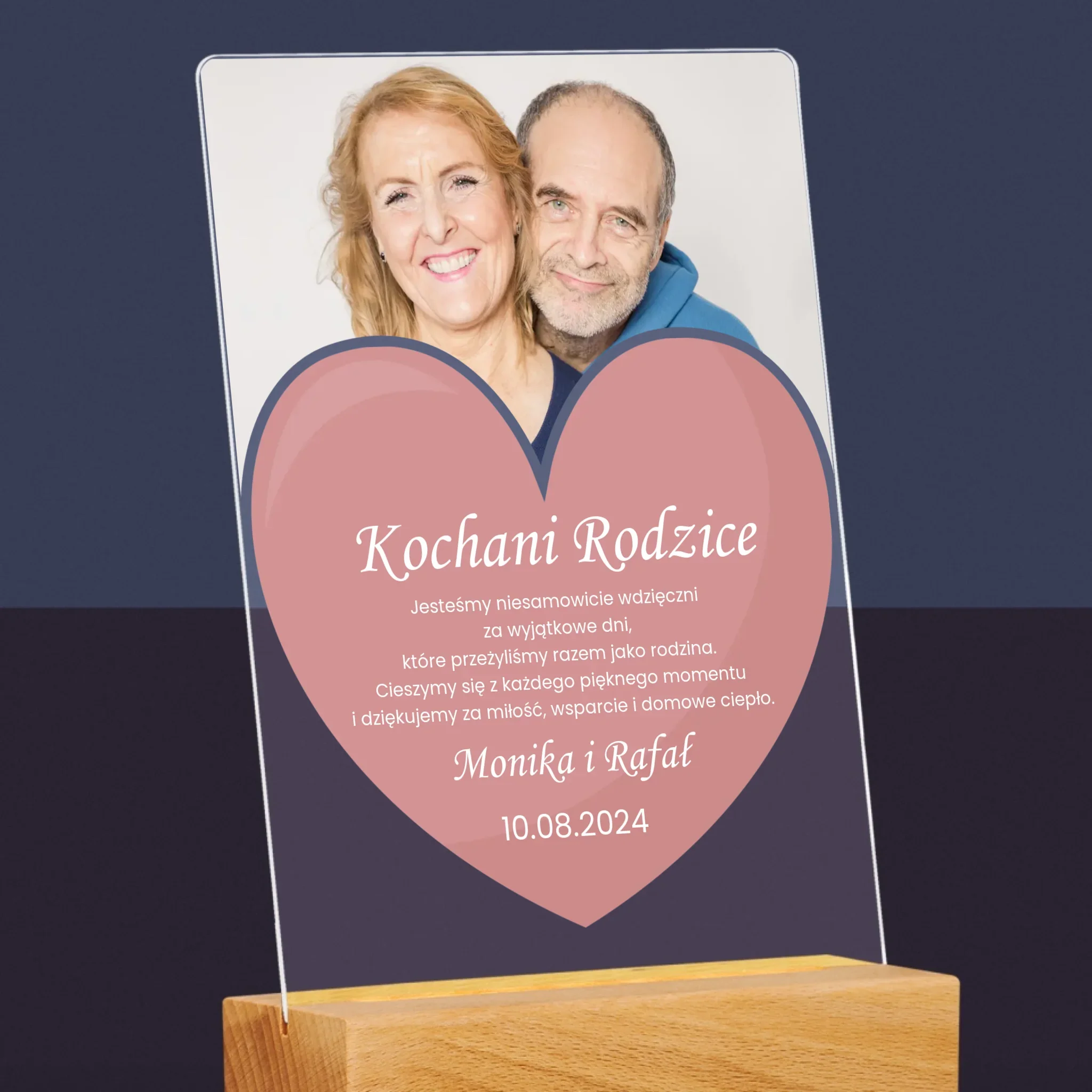 Zdjęcie i Podpis: Ukochani Rodzice - Wydruk Na Szkle Akrylowym - Image 6