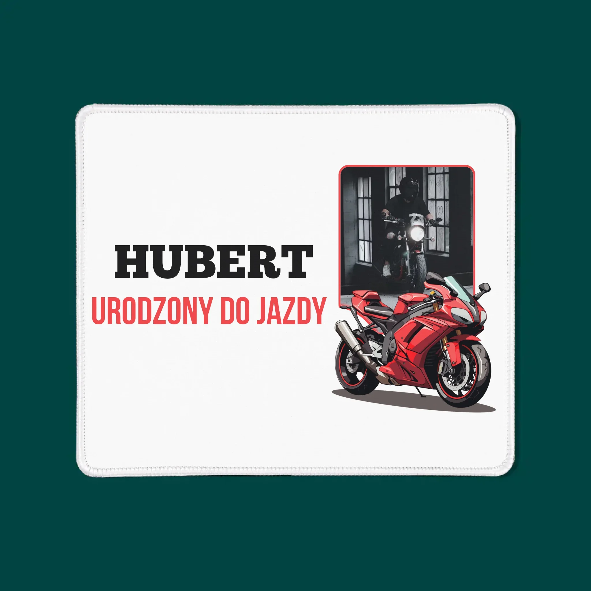 Zdjęcie I Podpis: Urodzony Do Jazdy - Podkładka Pod Myszkę - Image 3