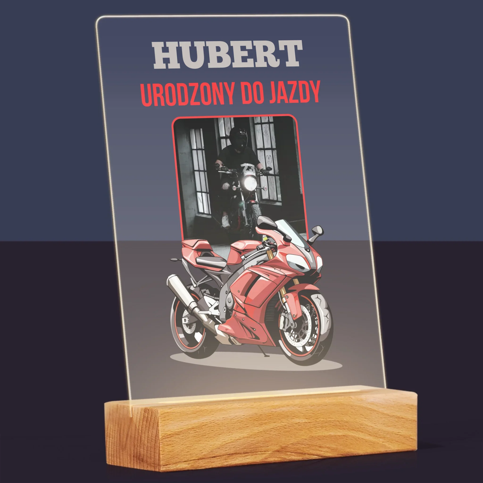 Zdjęcie I Podpis: Urodzony Do Jazdy - Wydruk Na Szkle Akrylowym - Image 8