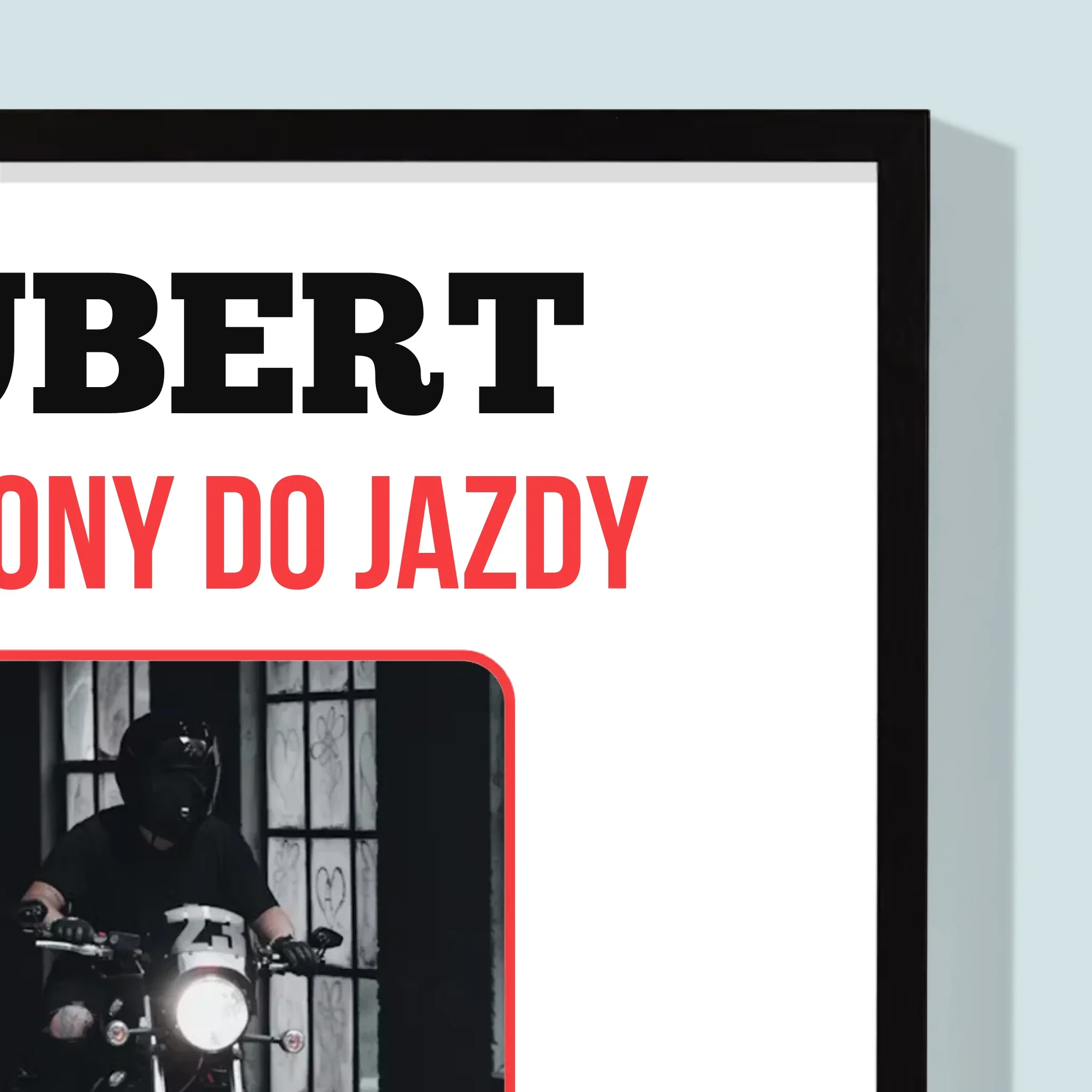 Zdjęcie I Podpis: Urodzony Do Jazdy - Wydruk Obramowany - Image 2