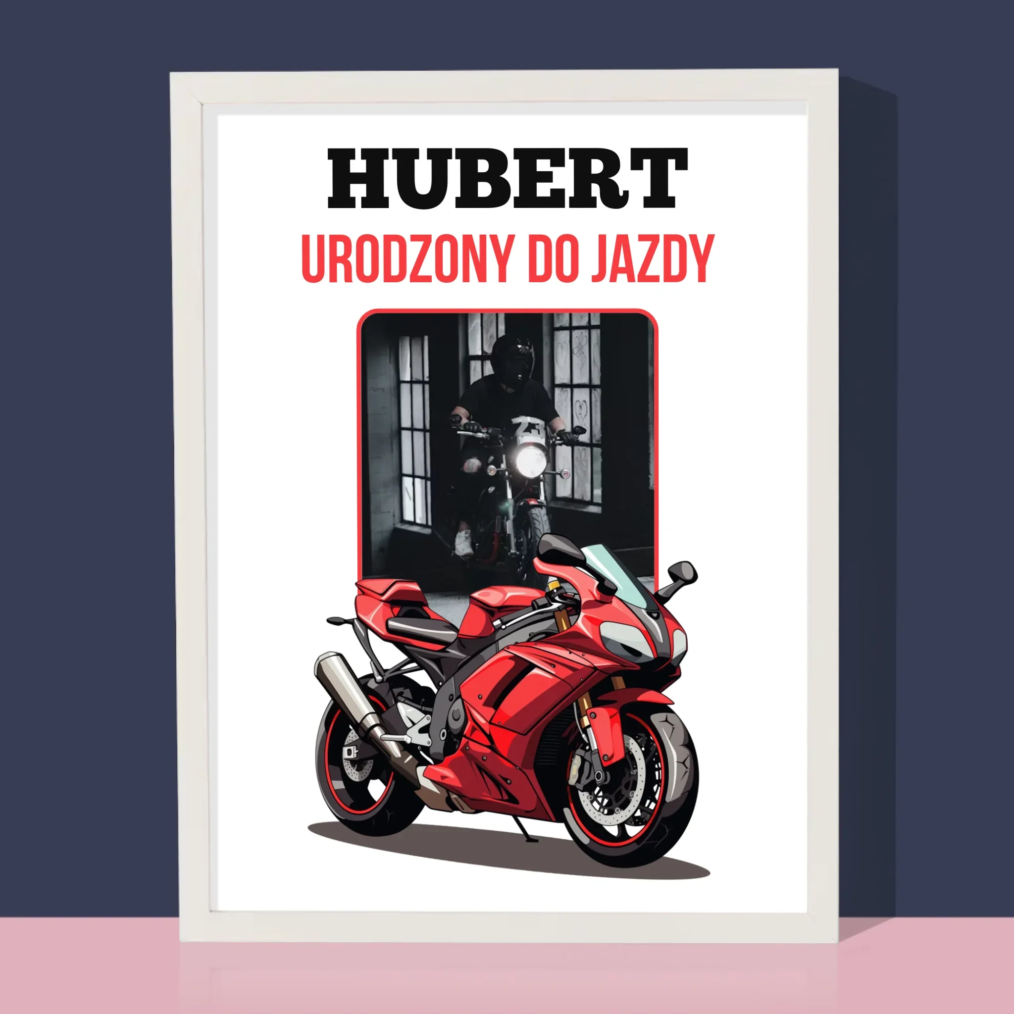 Zdjęcie I Podpis: Urodzony Do Jazdy - Wydruk Obramowany - Image 4