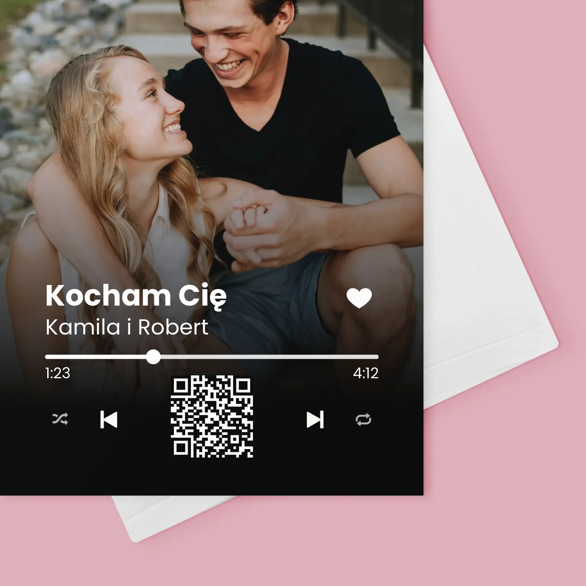 Zdjęcie i Podpis: Wasza Piosenka Kod Qr - Kartka z Życzeniami - Image 4