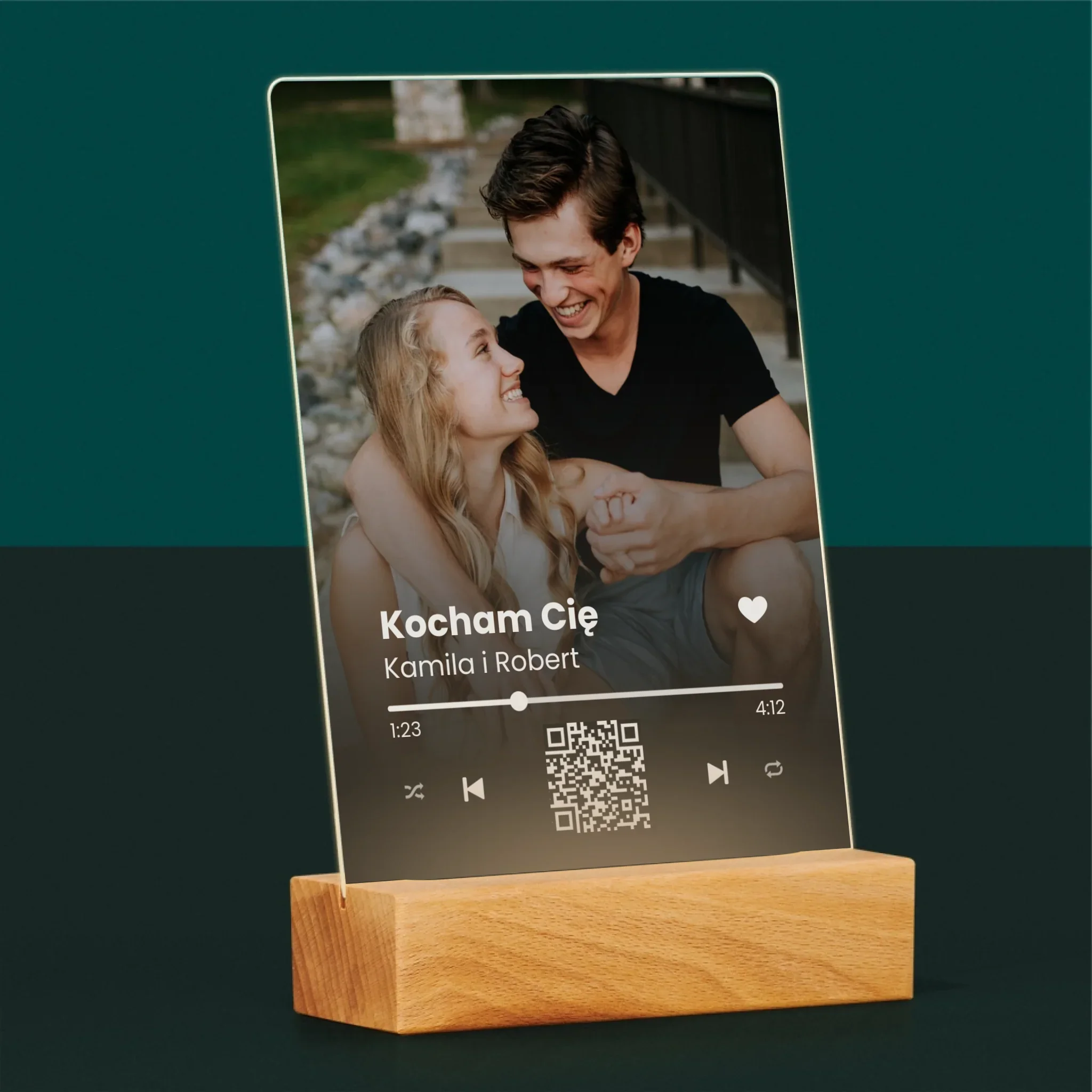 Zdjęcie i Podpis: Wasza Piosenka Kod Qr - Wydruk Na Szkle Akrylowym - Image 5