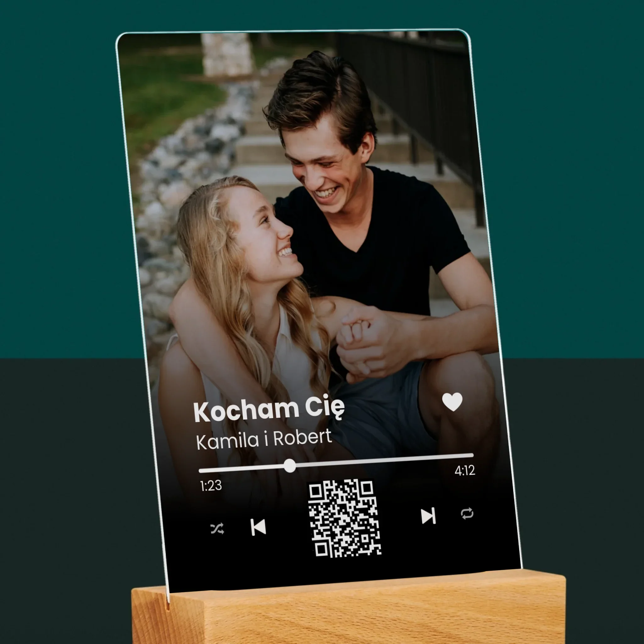 Zdjęcie i Podpis: Wasza Piosenka Kod Qr - Wydruk Na Szkle Akrylowym - Image 6