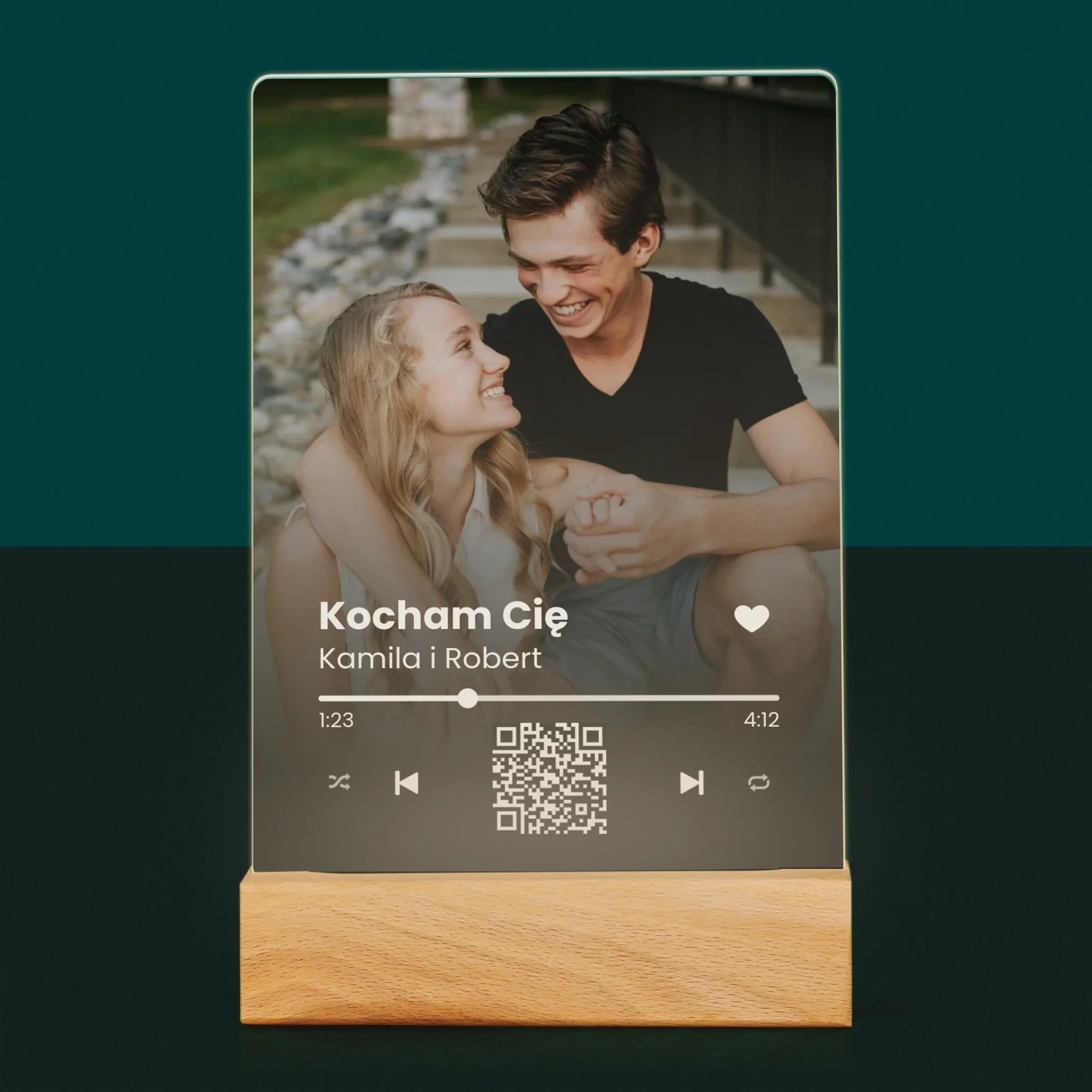Zdjęcie i Podpis: Wasza Piosenka Kod Qr - Wydruk Na Szkle Akrylowym - Image 7