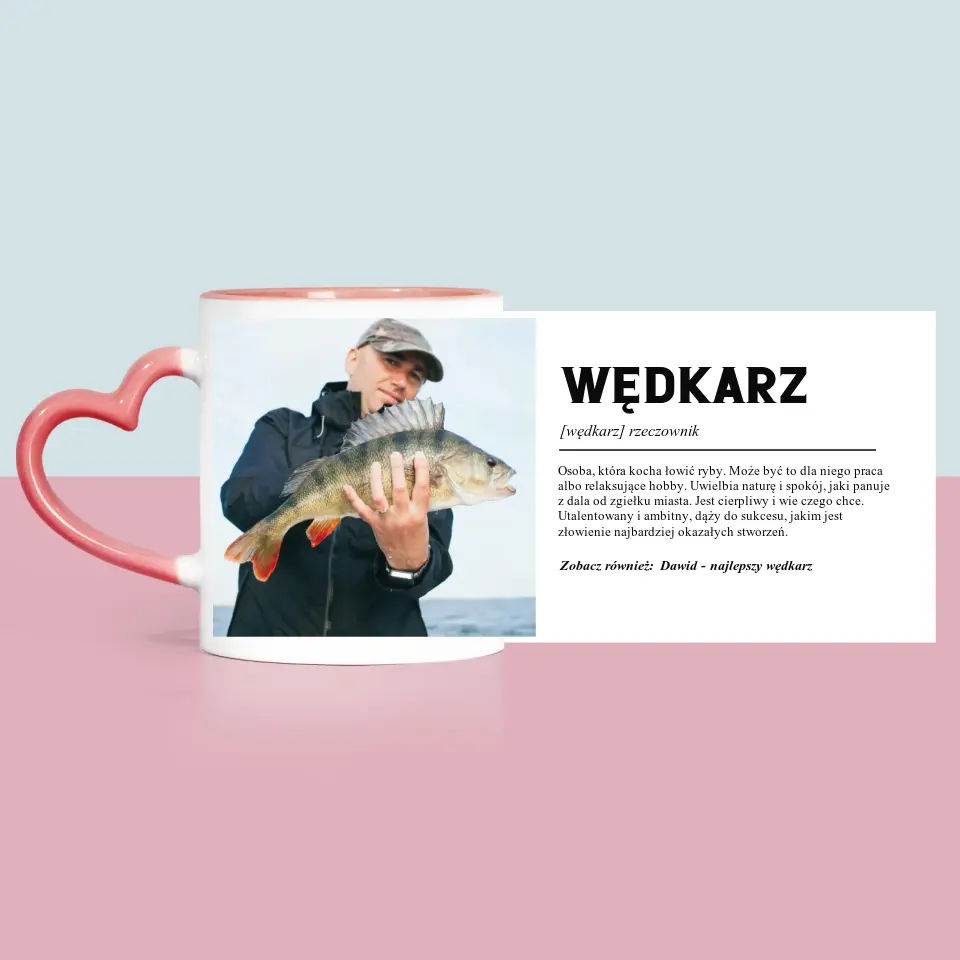 Zdjęcie i Podpis: Wędkarz Definicja - Kubek z Nadrukiem - Image 6