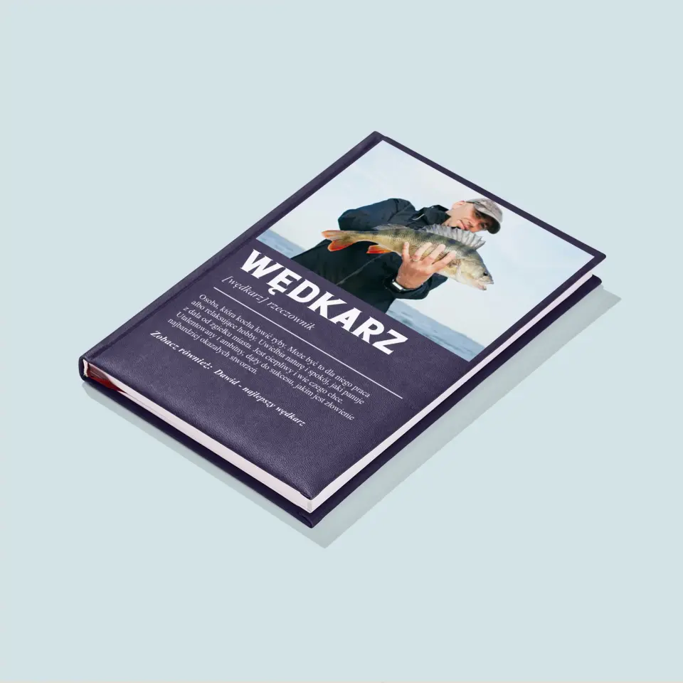 Zdjęcie i Podpis: Wędkarz Definicja - Notes Książkowy z Nadrukiem - Image 4